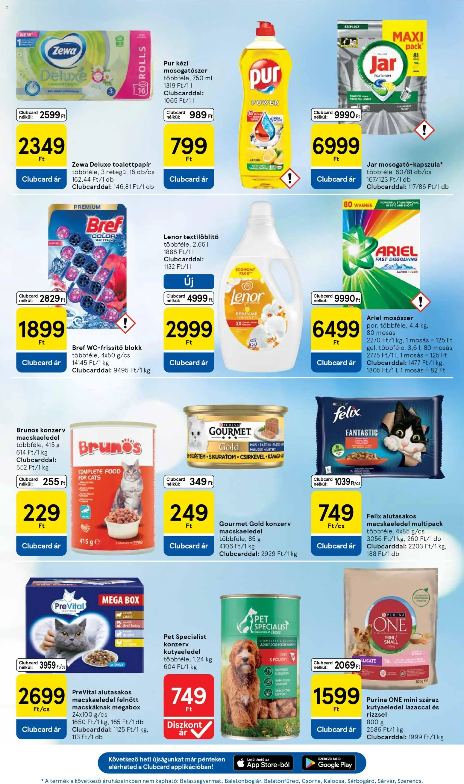 Tesco akciós ujság - amely érvényes a következő dátumtól: 07.04.2026 | Oldal: 9 | Termékek: Ariel, Kutyaeledel, Purina one, Mosószer