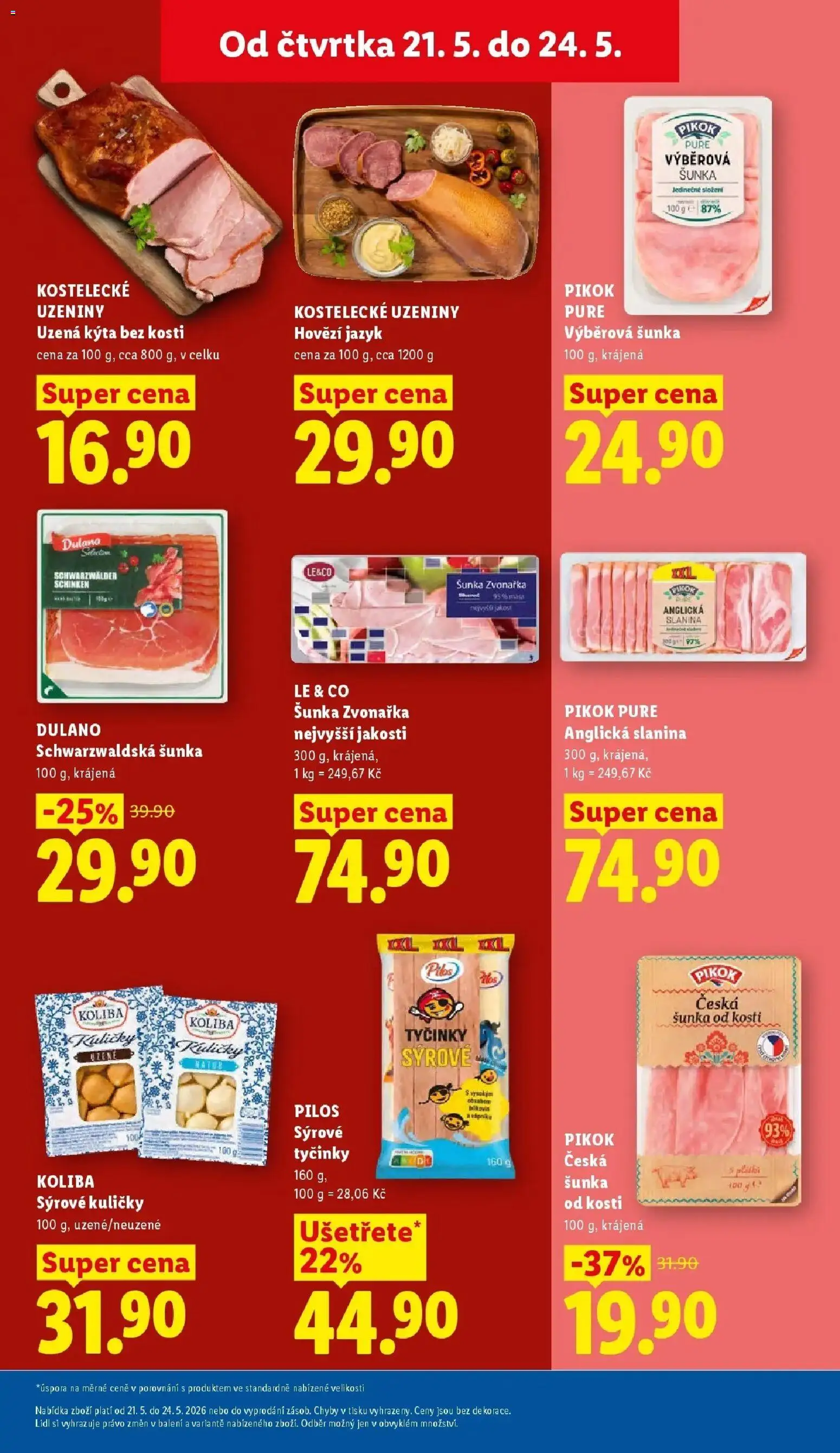 Lidl aktuální leták od 21.05.2026 | Strana: 15 | Produkty: Schwarzwaldská šunka, Hovězí, Slanina, Kuličky