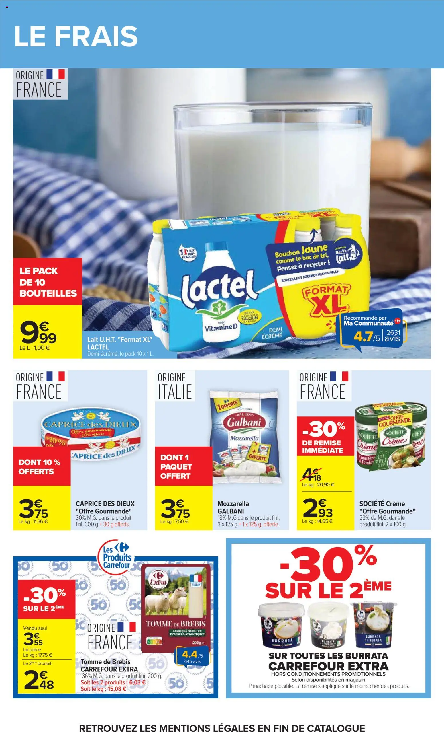 {H1} | Page: 41 | Produits: Mozzarella, Lait, Burrata, Crème