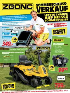 Zgonc Sommerschluss-Verkauf ab 03.09.2026 gültig