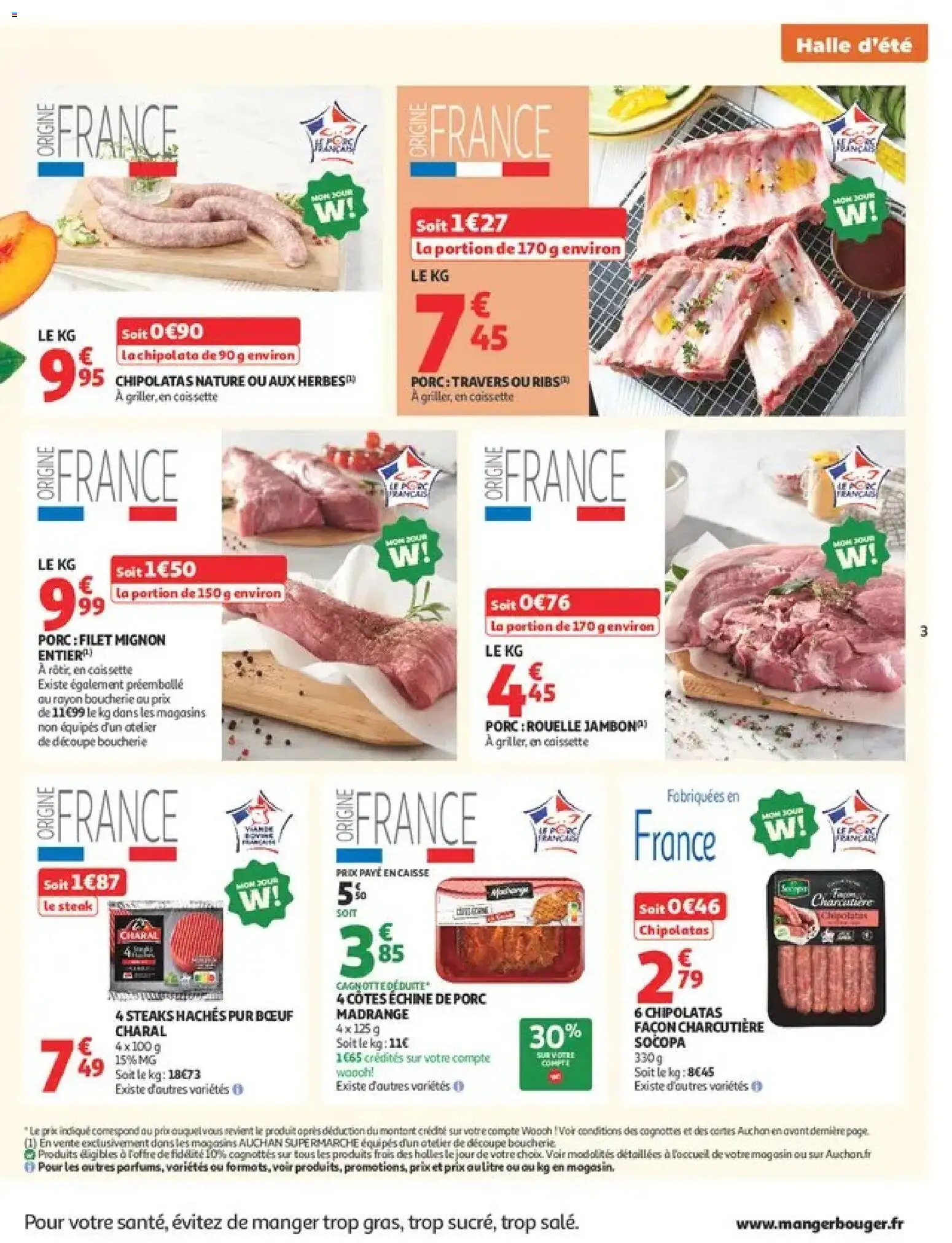 {H1} | Page: 3 | Produits: Jambon, Ribs, Filet mignon, Porc