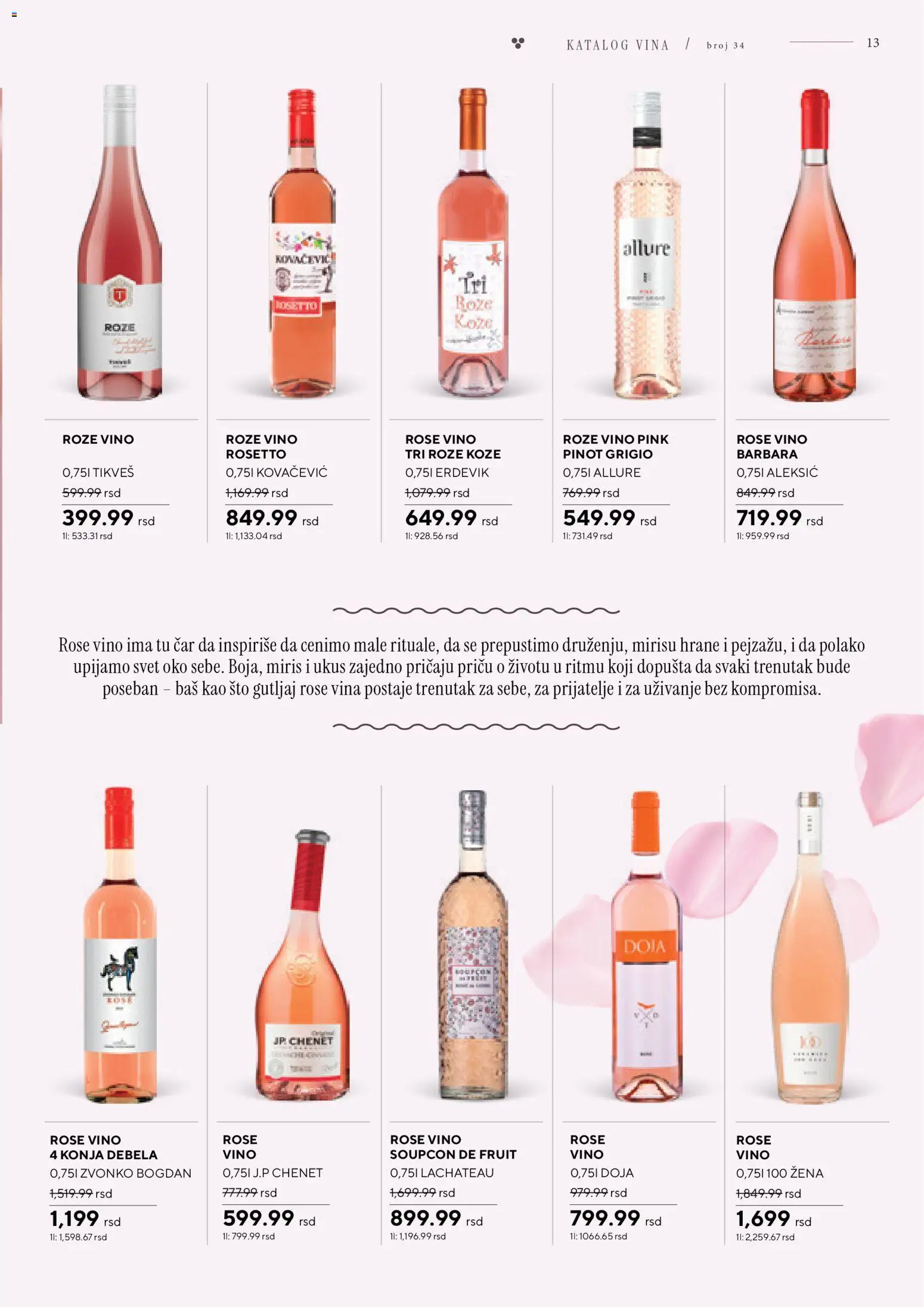 Roda katalog - važi od 09.04.2026 | Strana: 13 | Proizvode: Sto, Miris, Pinot grigio, Vino