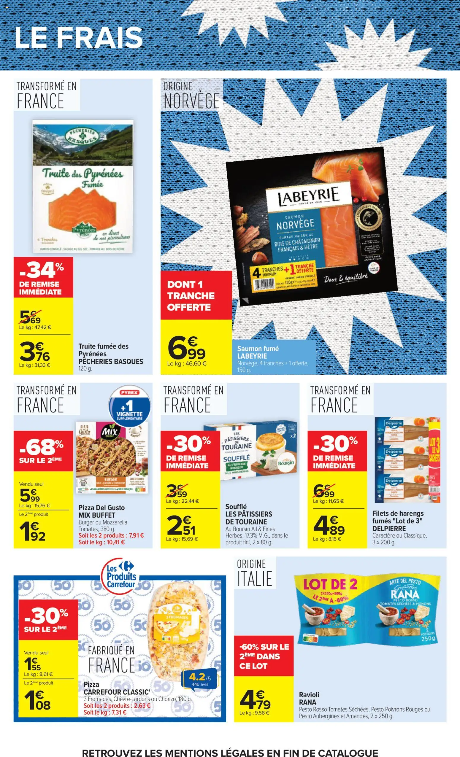 {H1} | Page: 35 | Produits: Truite fumée, Buffet, Pizza, Tomates