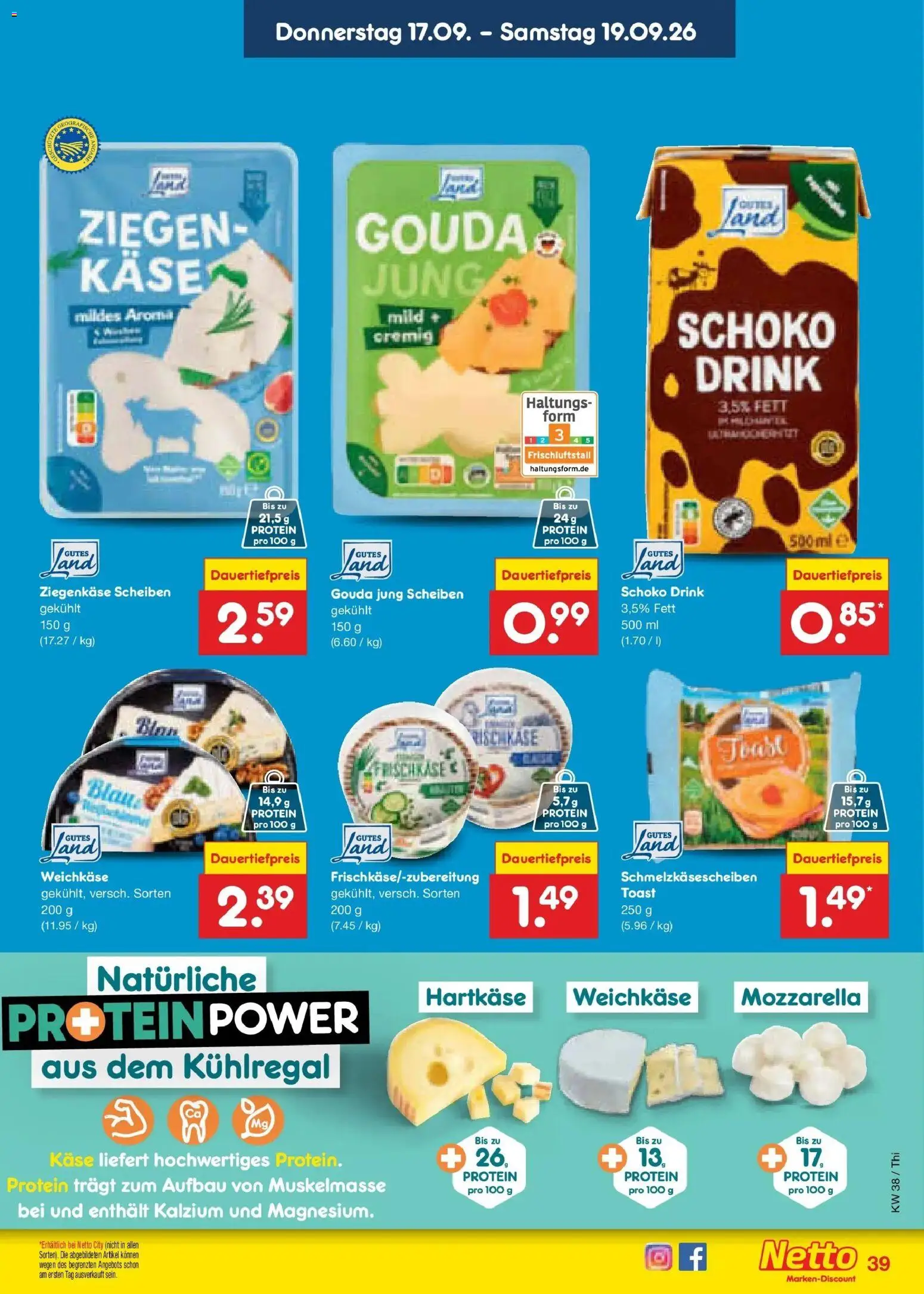Netto Marken-Discount Prospekt Pirna – gültig ab 14.09.2026 | Seite: 53 | Produkte: Käse, Mozzarella, Gouda, Ziegenkäse
