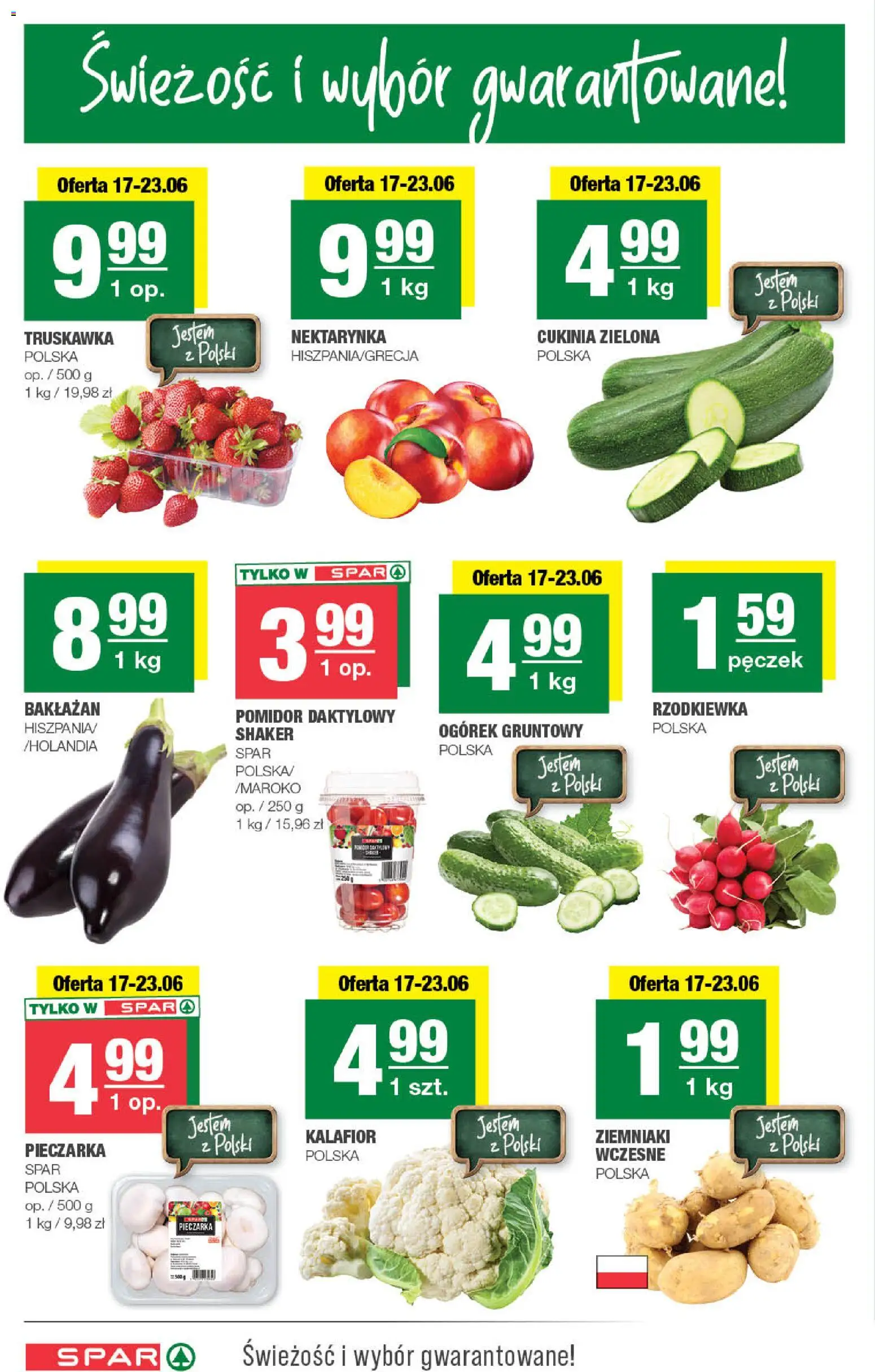 Spar gazetka od 17.06.2026 | Strona: 2 | Produkty: Bakłażan, Nektarynka, Kalafior, Ziemniaki