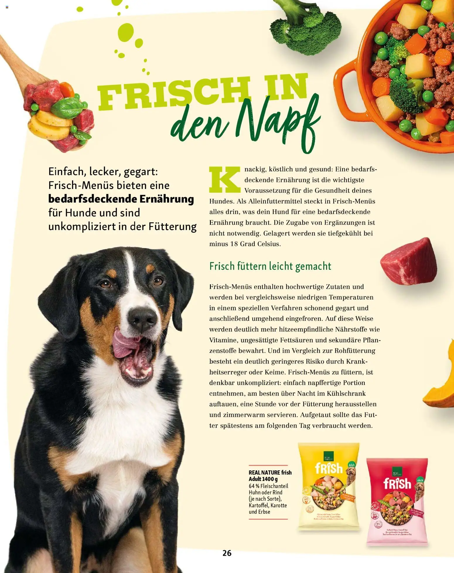 Fressnapf Friends Magazin – gültig ab 01.05.2026 | Seite: 26 | Produkte: Kühlschrank, Erbse, Karotte