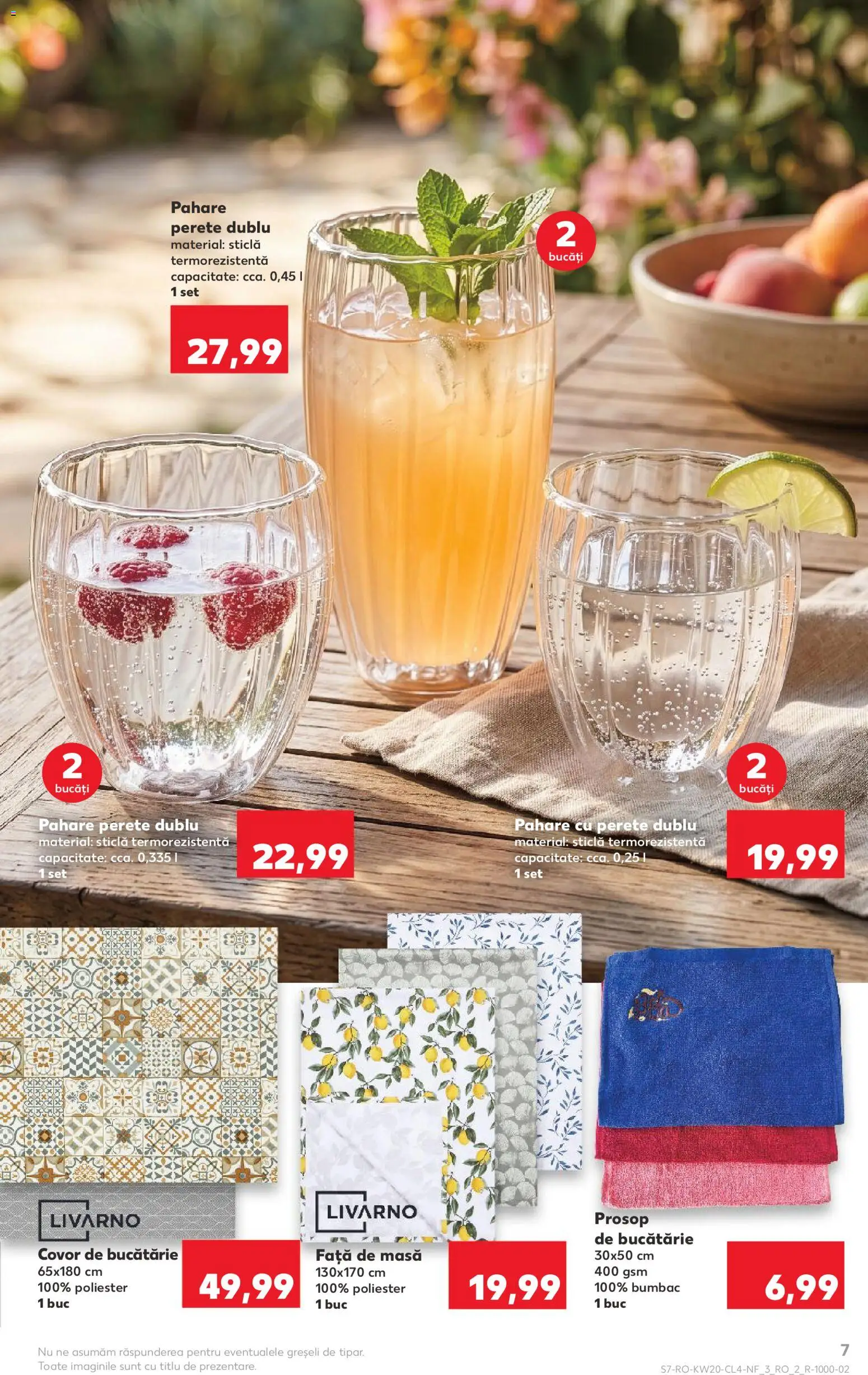 Noul catalog Kaufland – valabil de la 13.05.2026 | Pagină: 7 | Produse: Pahare, Masă, Bucătărie, Covor