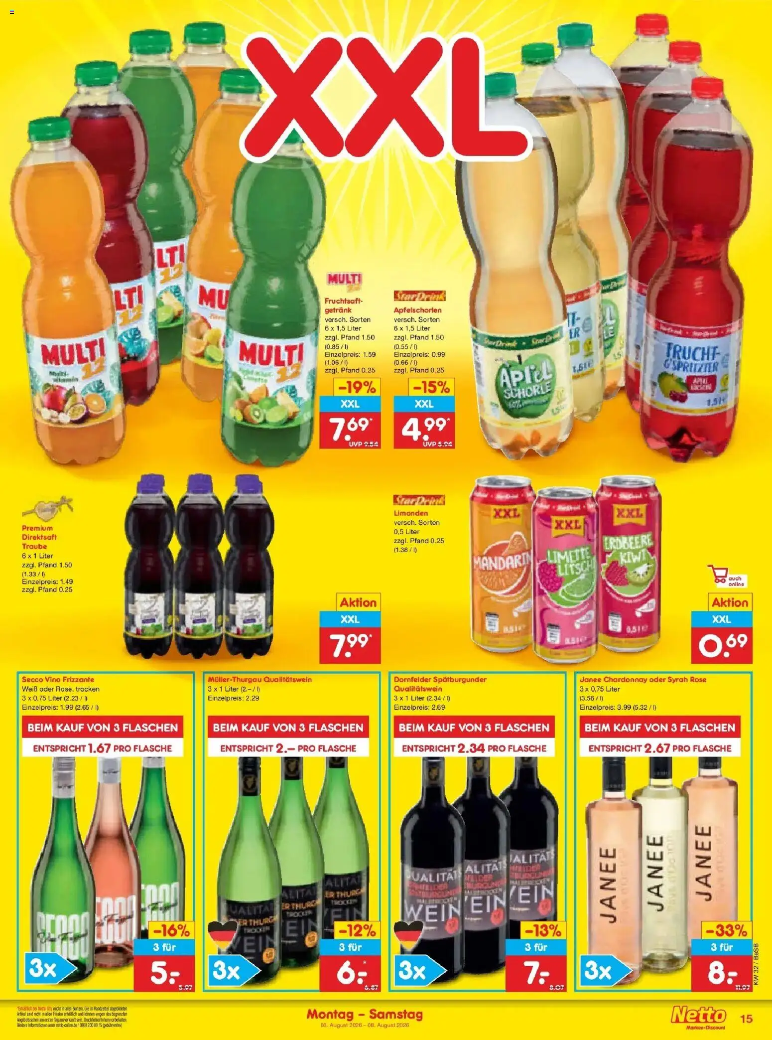 Netto Marken-Discount Prospekt – gültig ab 03.08.2026 | Seite: 29 | Produkte: Limette, Kiwi, Fruchtsaft