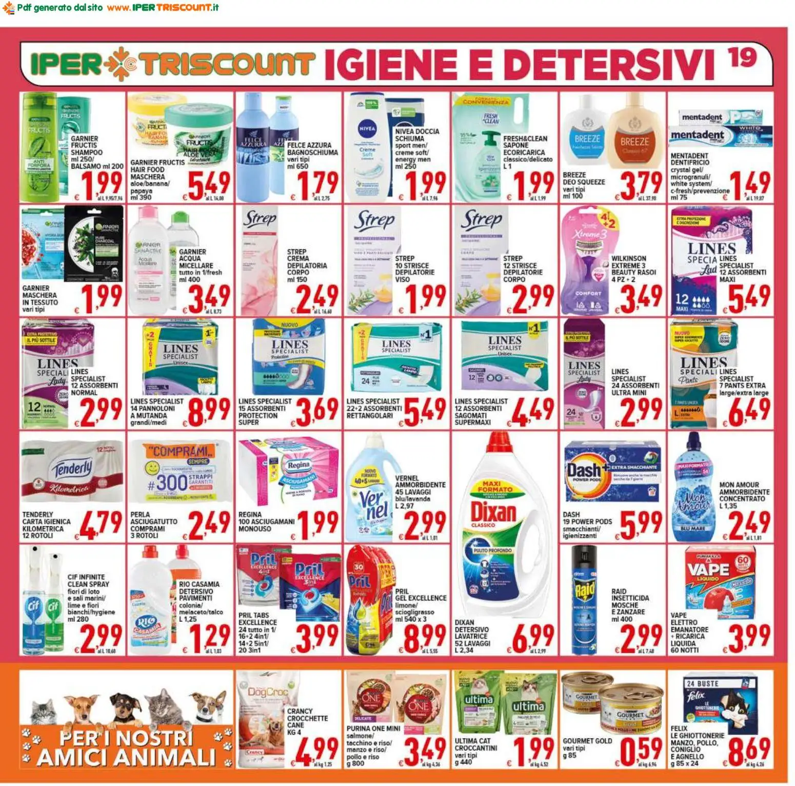 Volantino Ipertriscount del 10/06/2026 | Pagina: 19 | Prodotti: Bagnoschiuma, Pollo, Asciugatutto, Insetticida