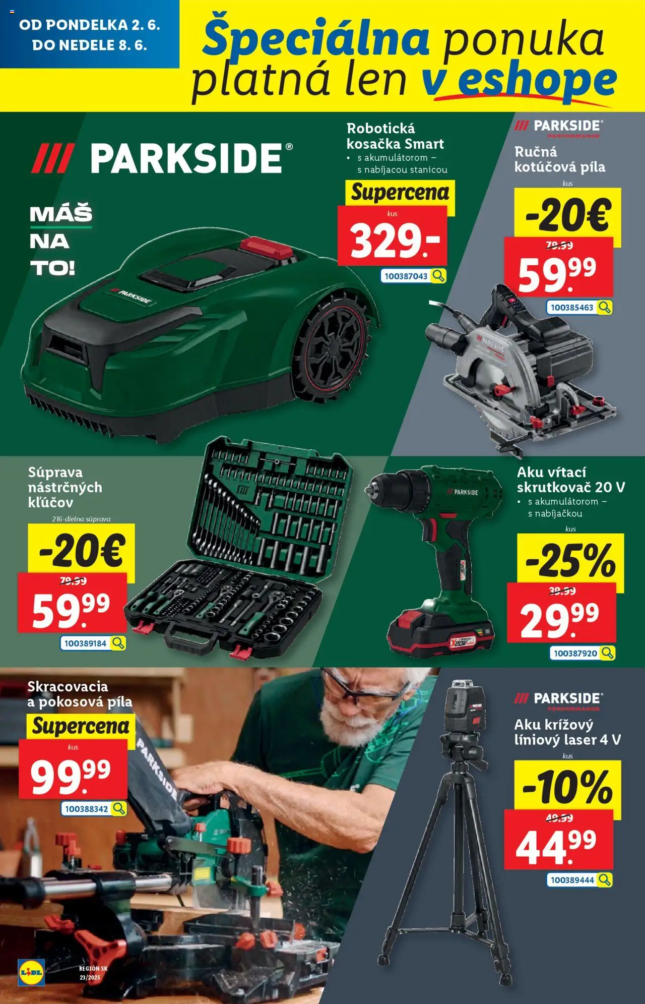 Nové Lidl akcie – leták je platný od 02.06.2025 | Strana: 70 | Produkty: Robotická kosačka, Laser, Kosačka, Skrutkovač