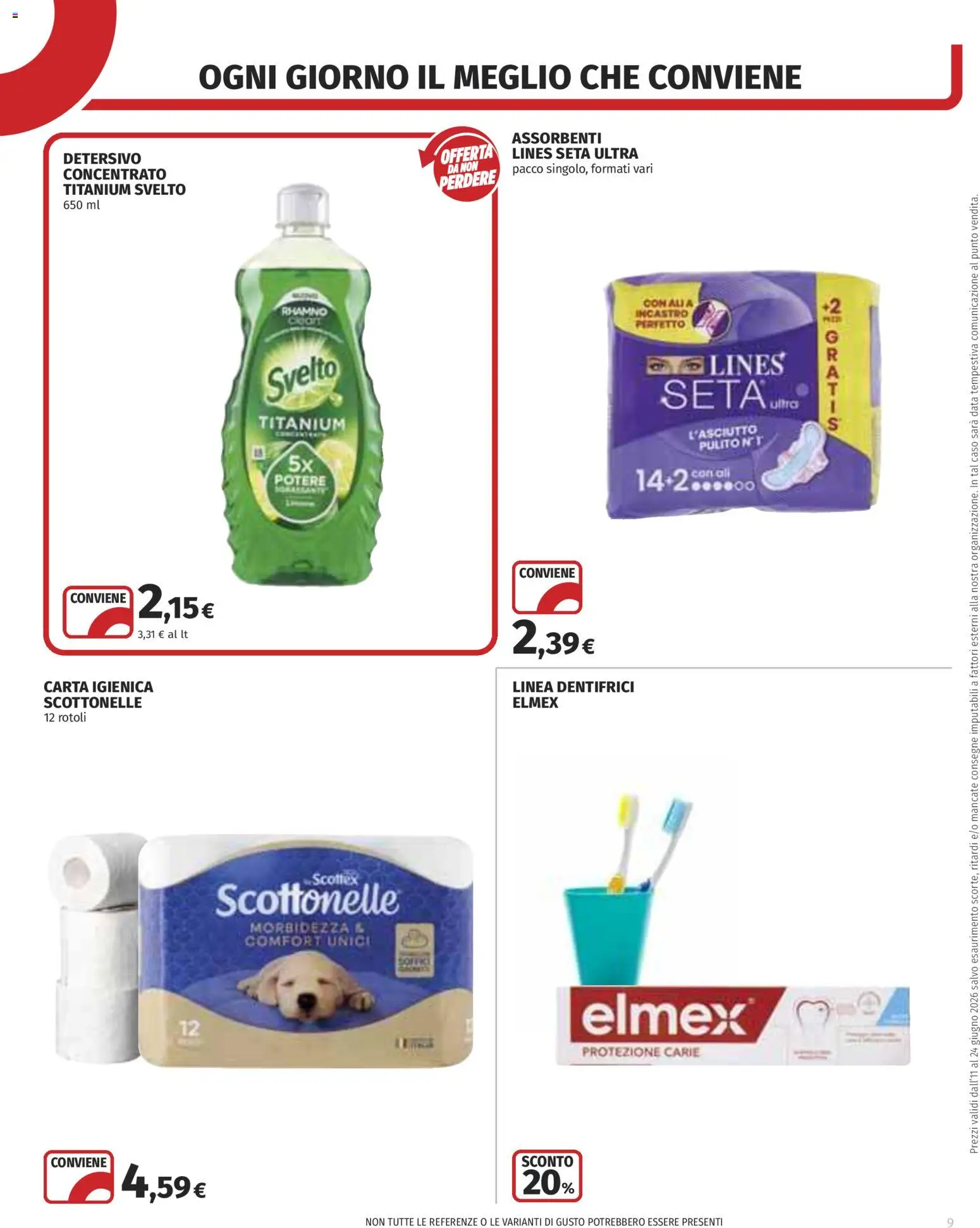 Volantino COOP del 11.06.2026 | Pagina: 9 | Prodotti: Carta igienica, Data