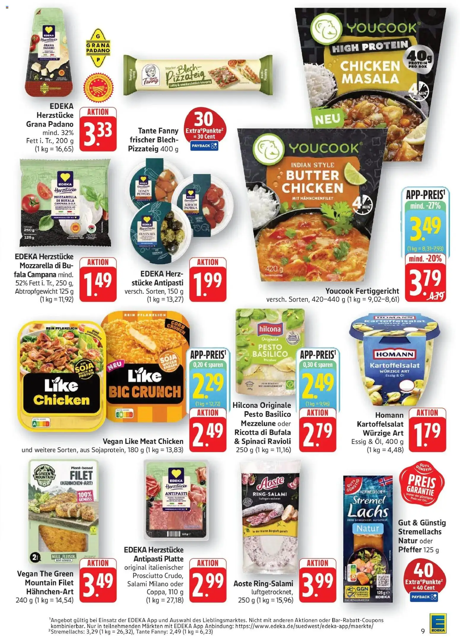 Edeka Prospekt Geislingen (ab 31.08.2026) » Angebote Online | Seite: 9 | Produkte: Grana Padano, Paprika, Pfeffer, Like meat