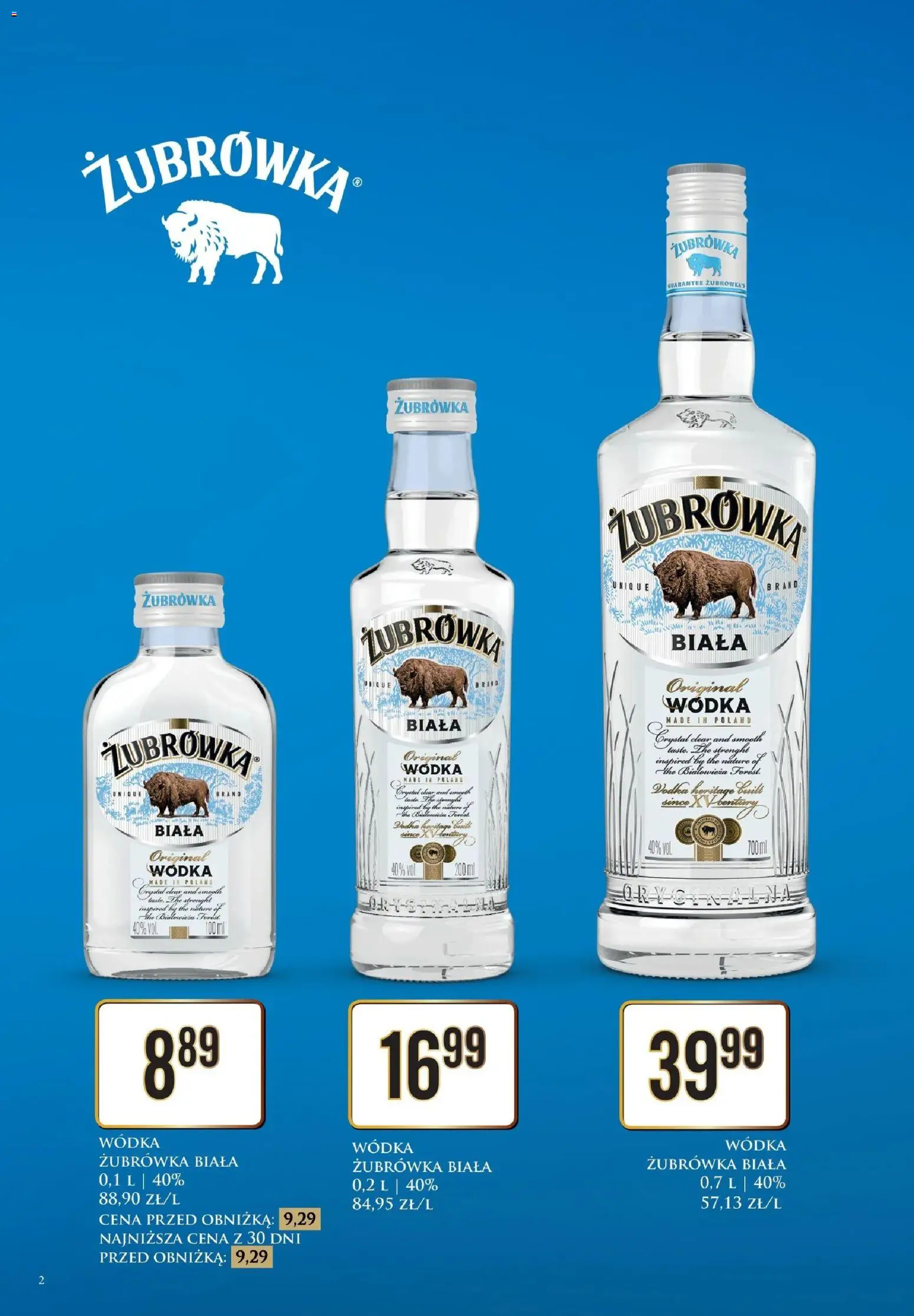 Dino gazetka - Katalog alkoholowy od 05.10.2026 | Strona: 2 | Produkty: Żubrówka, Żubrówka biała wódka, Vodka, Wódka