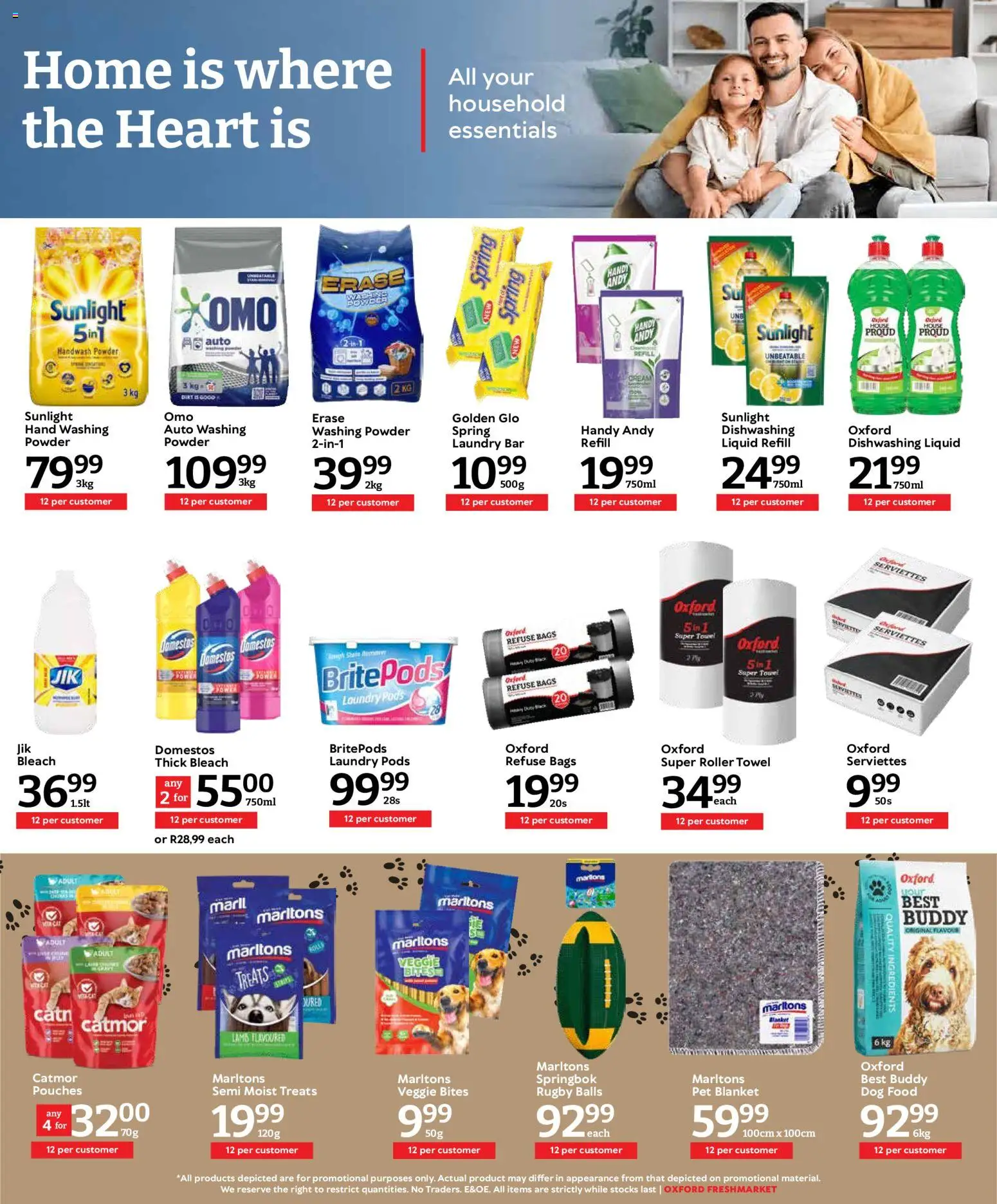 New Oxford Freshmarket catalogue – valid from 03.06.2026 | Page: 15 | Products: Towel, Bleach, Cream, Dog food