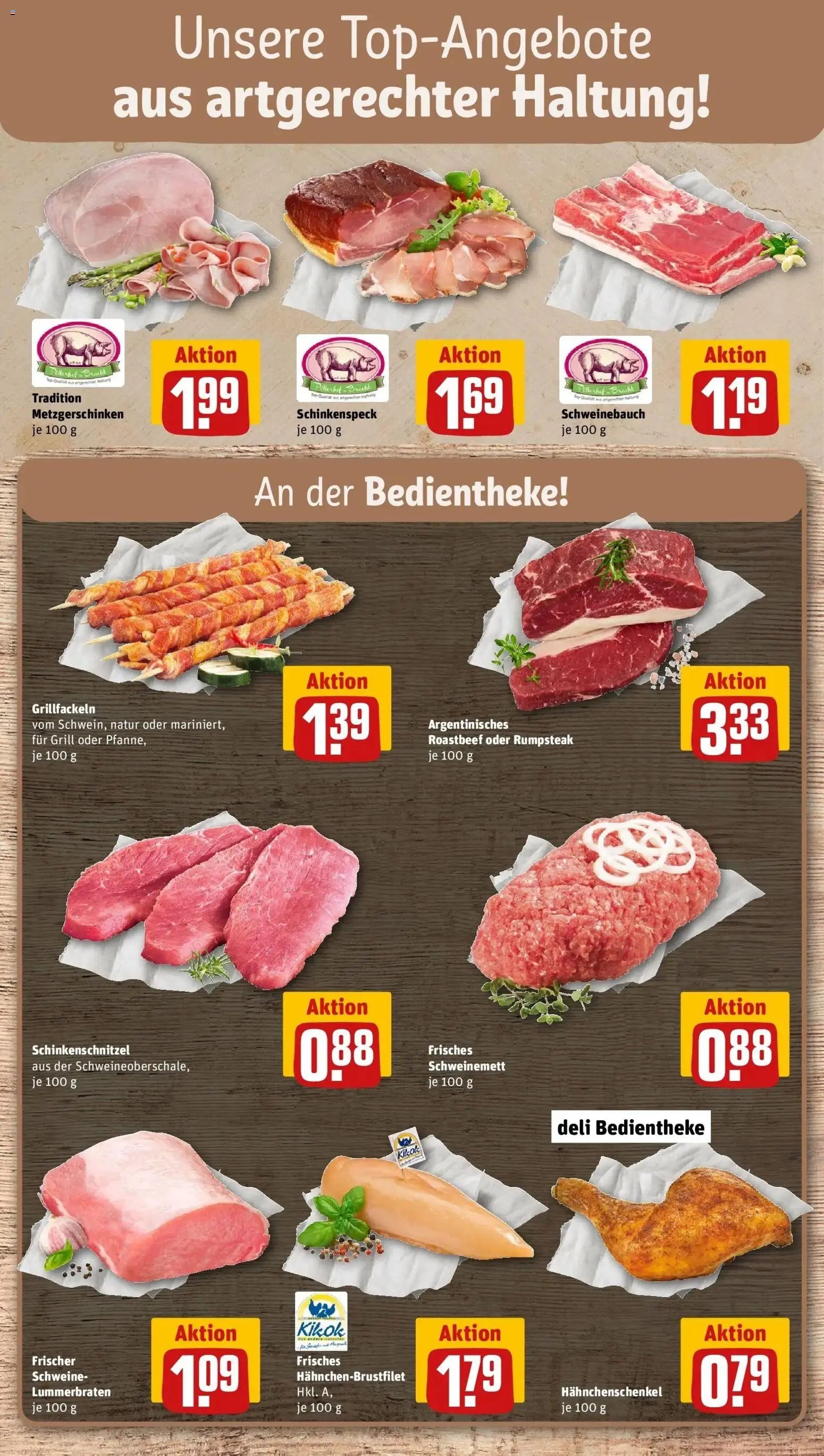REWE Prospekt ab 07.09.2026 zum Blättern » Angebote | Seite: 8 | Produkte: Rumpsteak, Hahnchenschenkel, Schweinebauch, Roastbeef