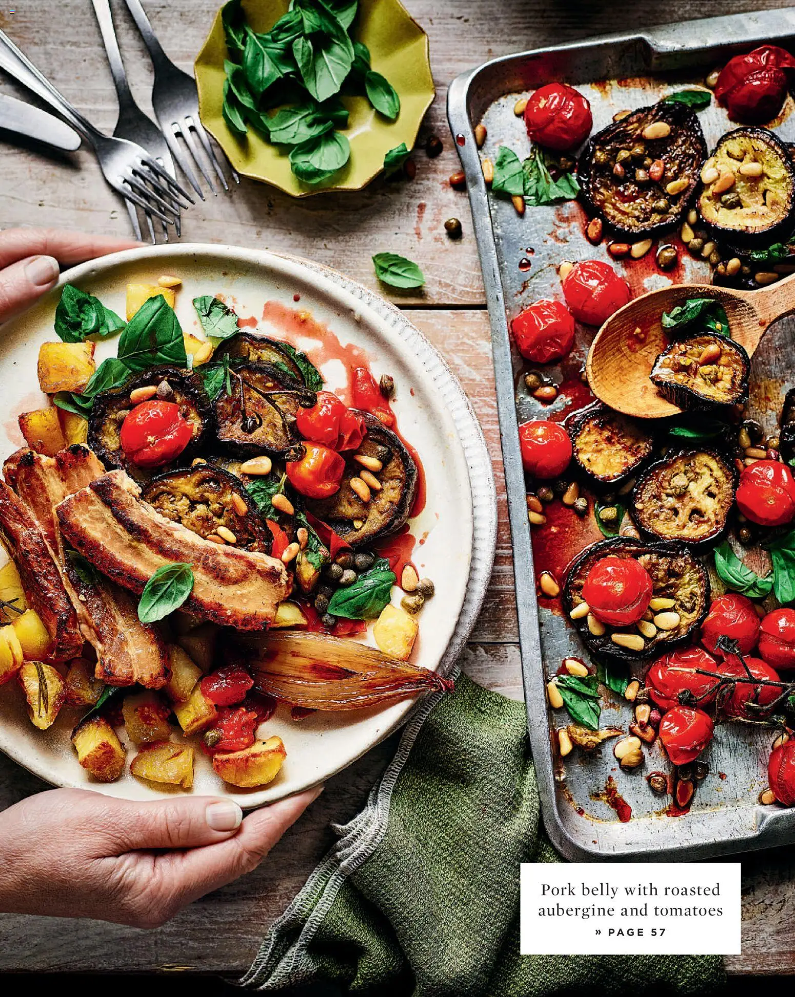 {H1} | Page: 52 | Products: Pork belly, Aubergine, Pork, Tomatoes