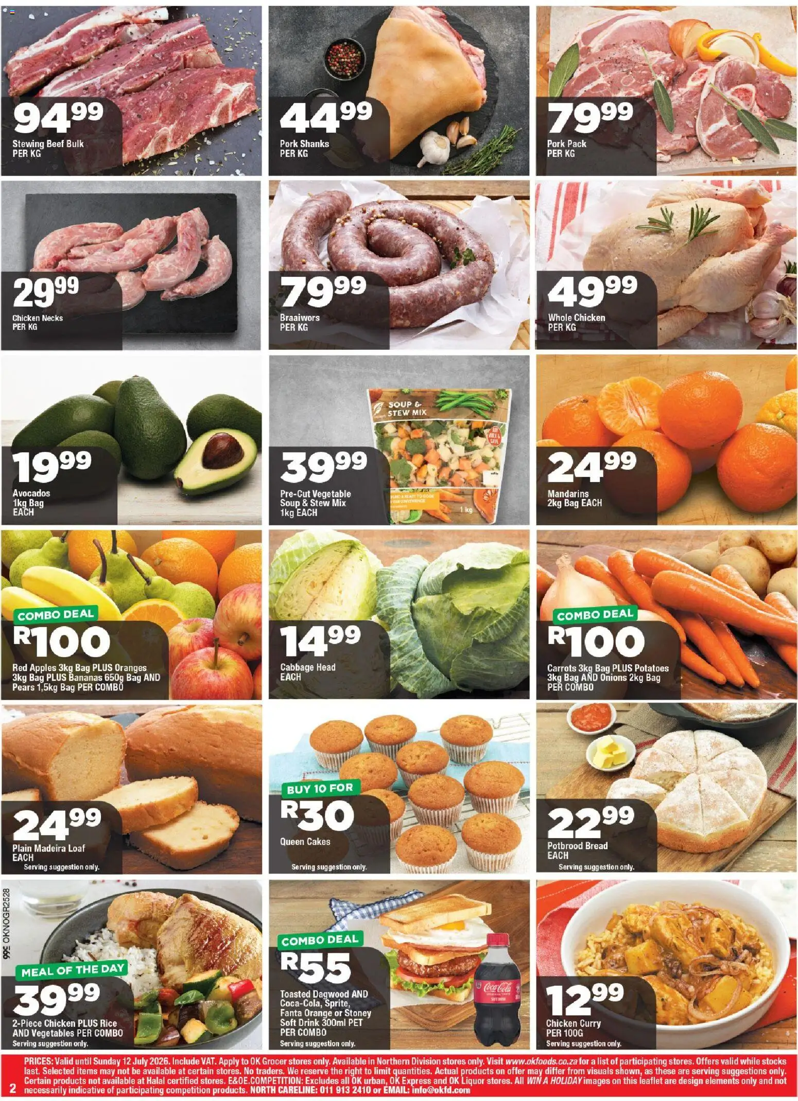 New OK Foods catalogue – valid from 24/06/2026 | Page: 2 | Products: Bread, Apples, Rice, Avocados