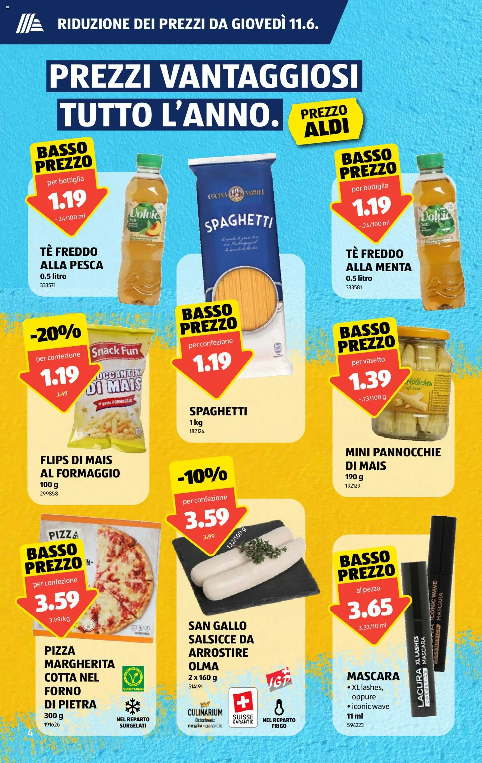 Aldi aktionen IT – gültig ab 11.06.2026 | Seite: 4 | Produkte: Pizza, Mascara