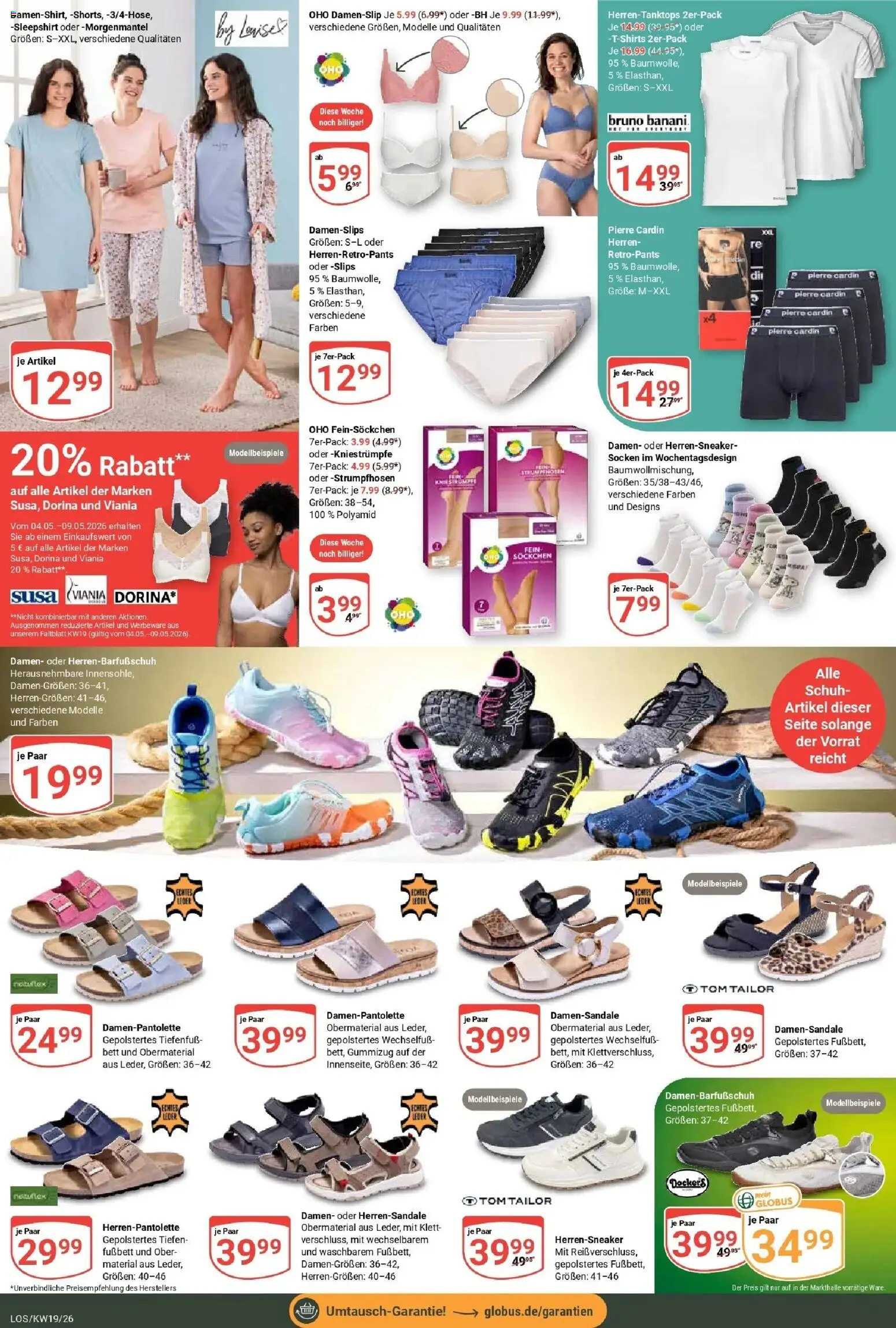 Globus Prospekt Losheim Am See	 – gültig ab 04.05.2026 | Seite: 31 | Produkte: Bett, Kniestrümpfe, BH, Socken