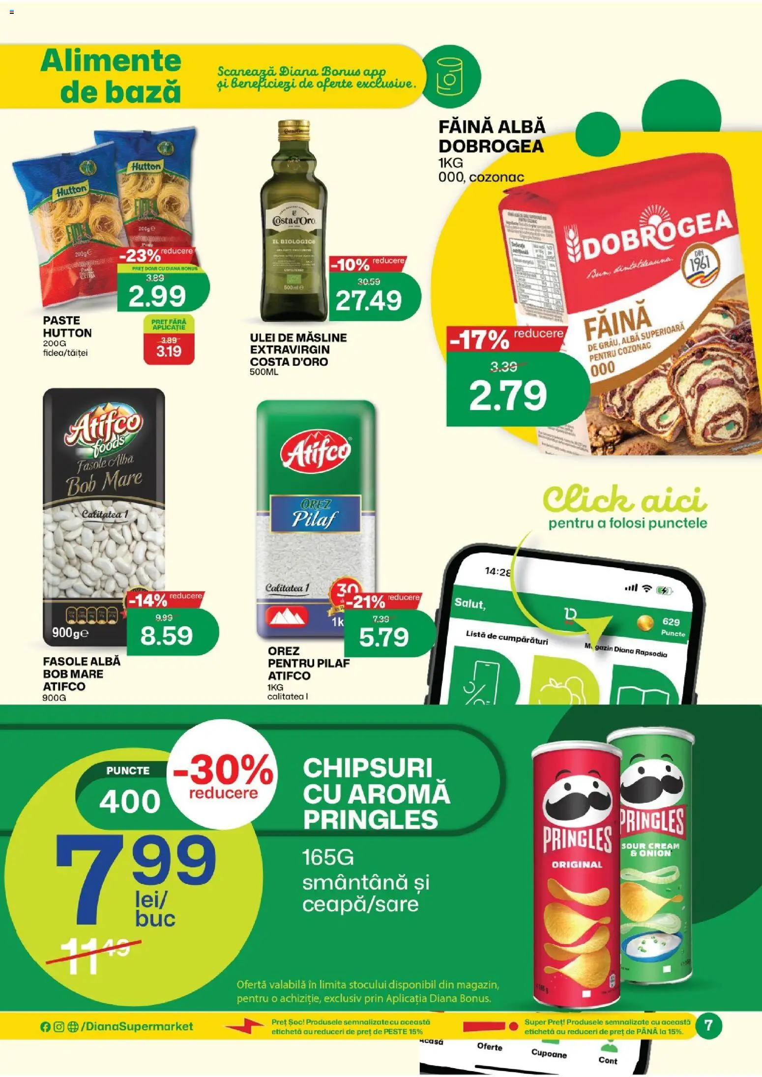 Noul catalog Diana – valabil de la 01.08.2026 | Pagină: 7 | Produse: Măsline, Ulei, Făină, Orez