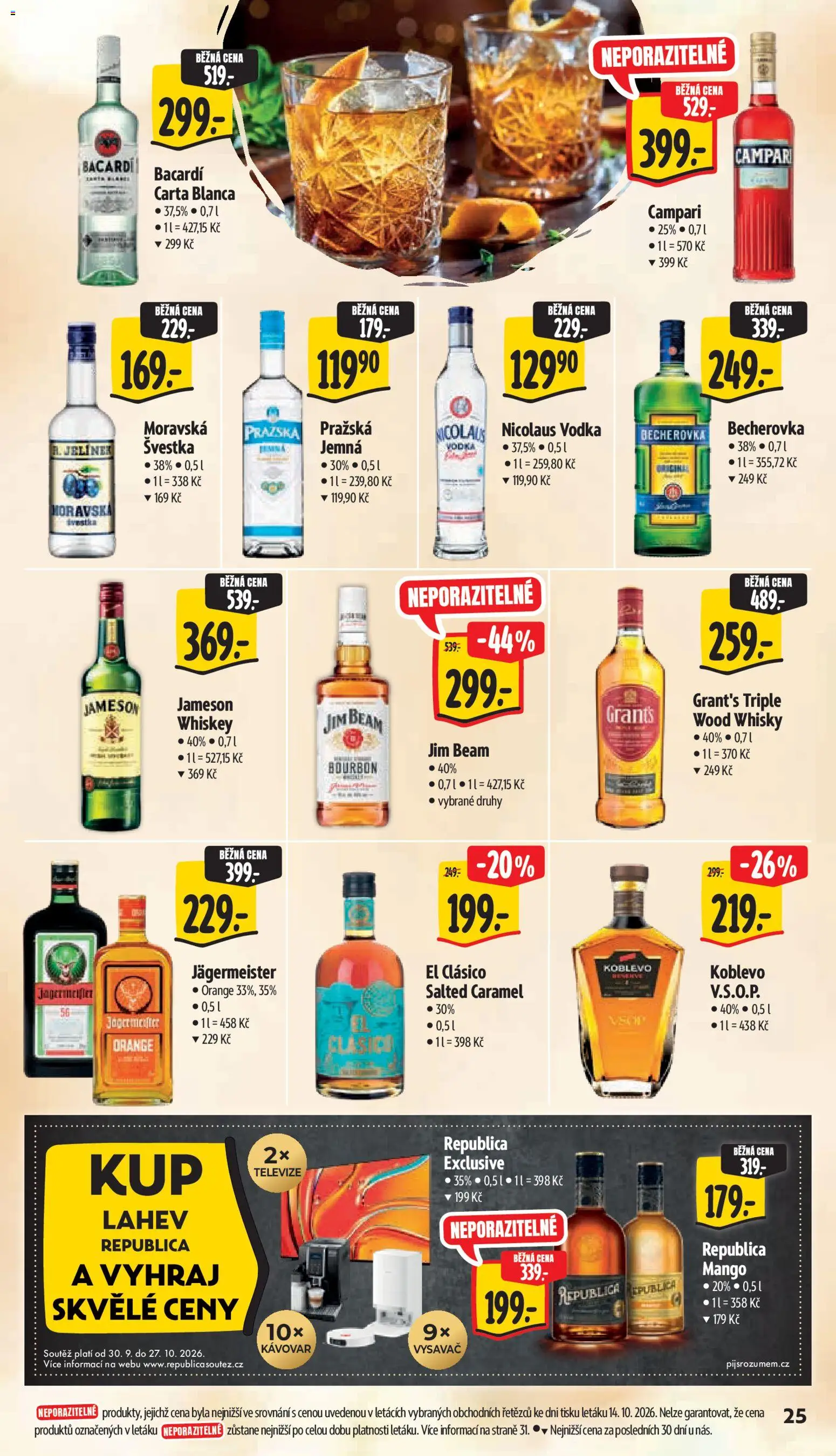 Albert leták - Hypermarket Jablonec nad Tisou od 21.10.2026 | Strana: 41 | Produkty: Vodka, Whisky, Televize, Jameson whiskey