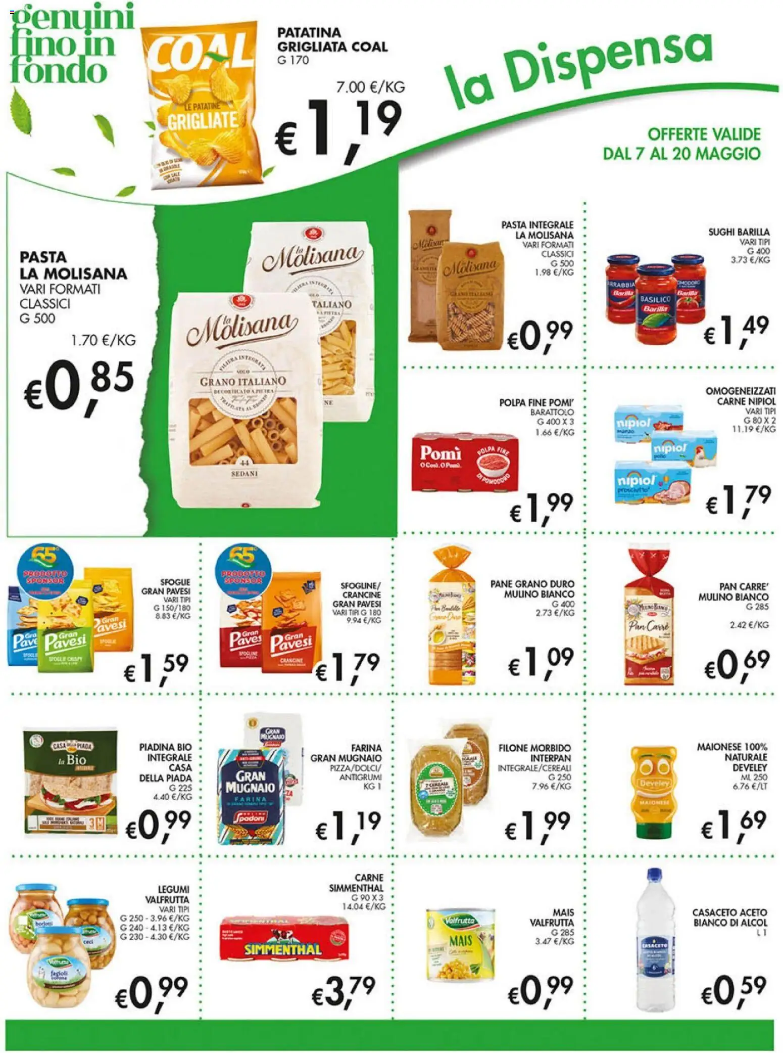 Volantino Coal del 07.05.2026 | Pagina: 14 | Prodotti: Ceci, Prosciutto, Farina, Pasta