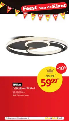 Brico - Folder - Voorbeeld van een folder van Brico, geldig van 14/10/2026 | Pagina: 22 | Producten: Plafondlamp