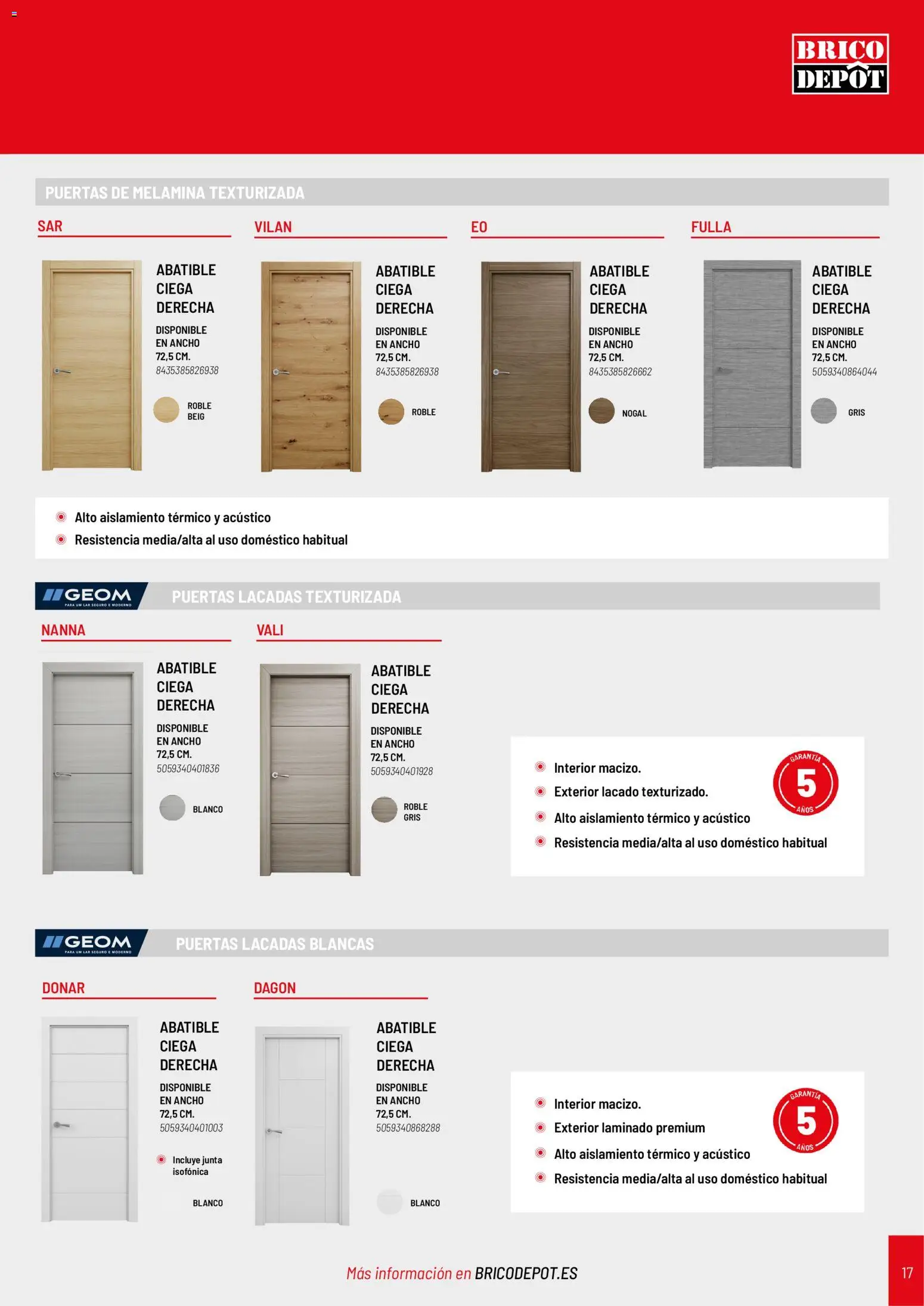 Brico Depôt Puertas y Ventanas │ válido desde el 07/10/2026 | Página: 17 | Productos: Puertas