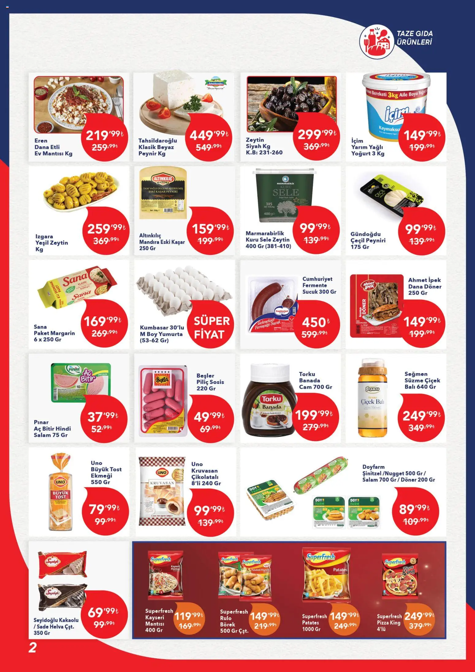 Kim Market Katalog - 02.05.2026 tarihinden itibaren geçerlidir | Sayfa: 2 | Ürünler: Yoğurt, Yumurta, Sosis, Piliç