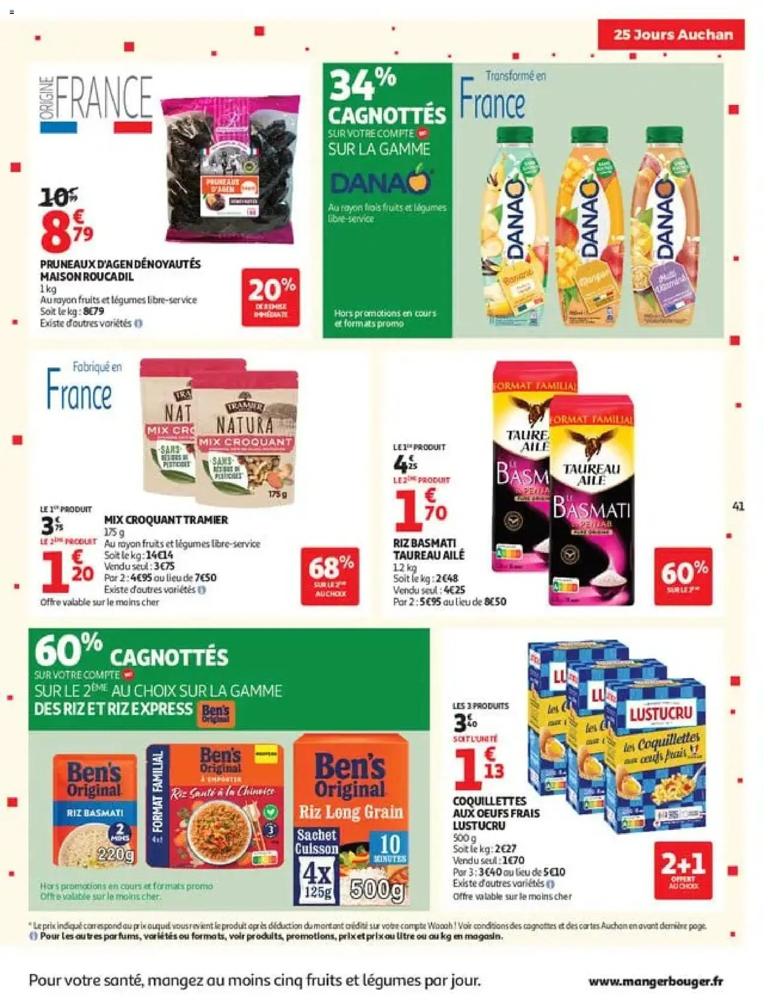 {H1} | Page: 41 | Produits: Pruneaux, Riz basmati, Fruits, Coquillettes