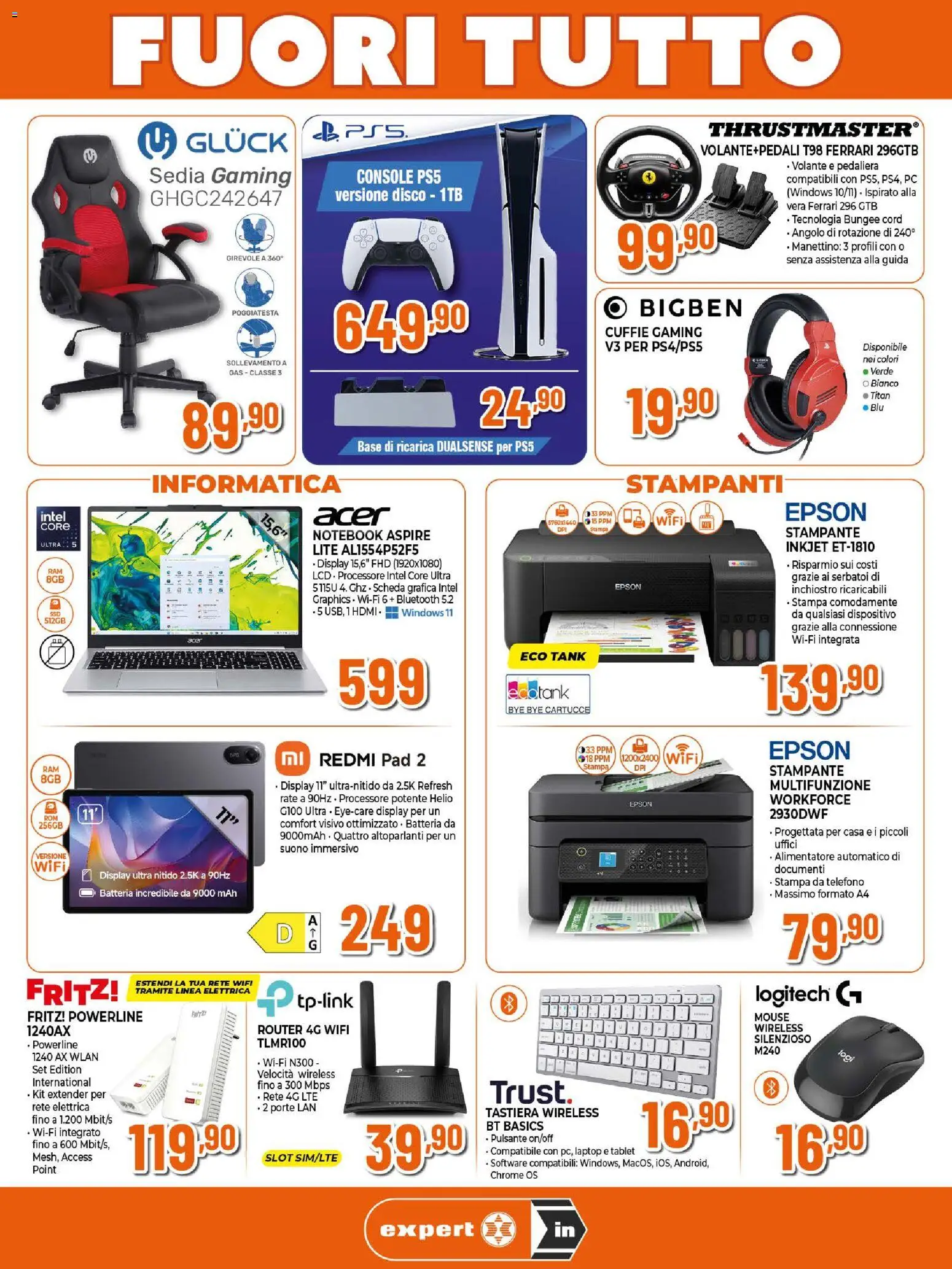 Volantino Ipercoop del 30/07/2026 | Pagina: 6 | Prodotti: Laptop, Tastiera, Cuffie, Disco