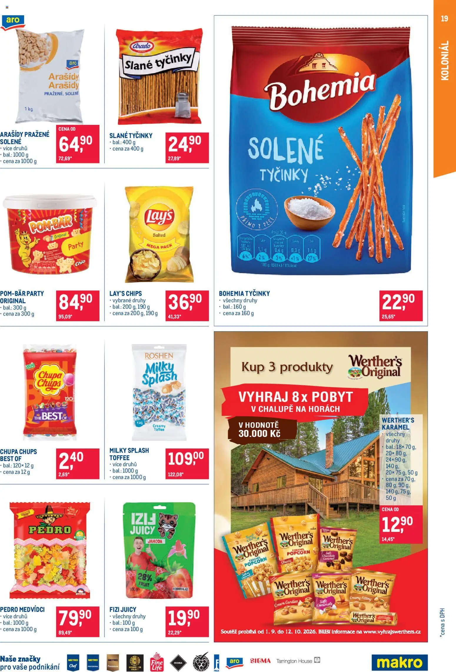Makro leták - Pro milovníky jídla od 26.08.2026 | Strana: 19 | Produkty: Tyčinky, Arašídy, Slané tyčinky, Lay's