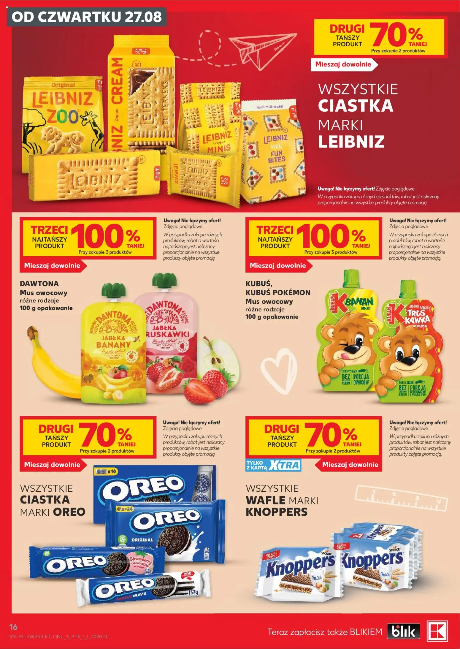 Kaufland Polsko leták - Jest fresz od 27.08.2026 | Strana: 16 | Produkty: Knoppers, Jablka, Banány, Banán