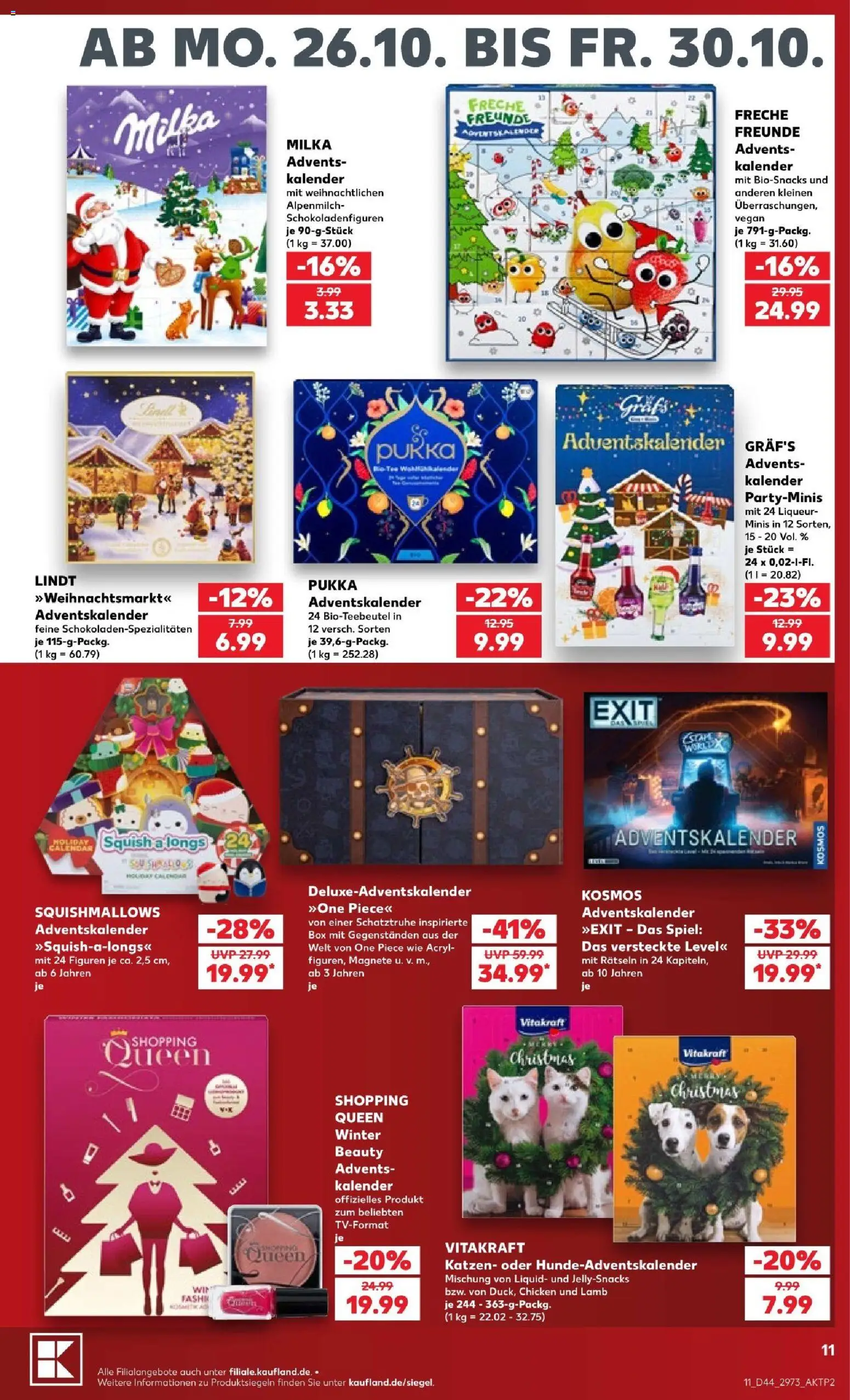 Kaufland Prospekt Zeitz – gültig ab 26.10.2026 | Seite: 11 | Produkte: Spiel, Box, Milka, Lindt