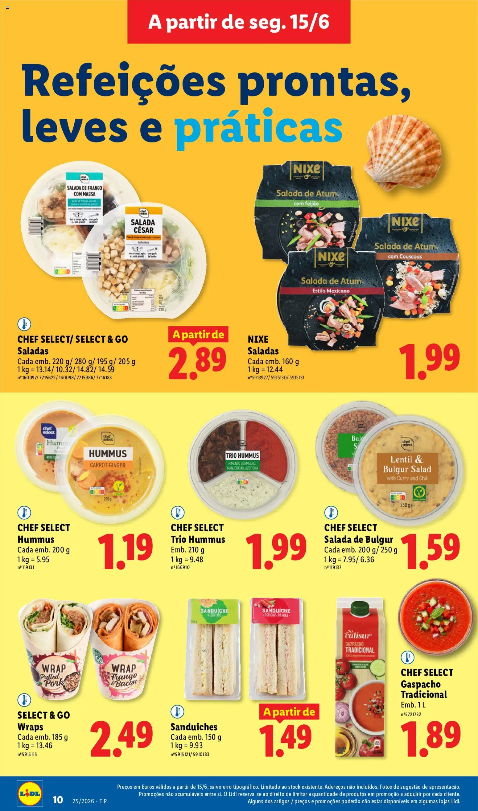 Lidl Folheto Especial │ válido de 15/06/2026 | Página: 10 | Produtos: Sanduíche, Bacon, Frango, Hummus