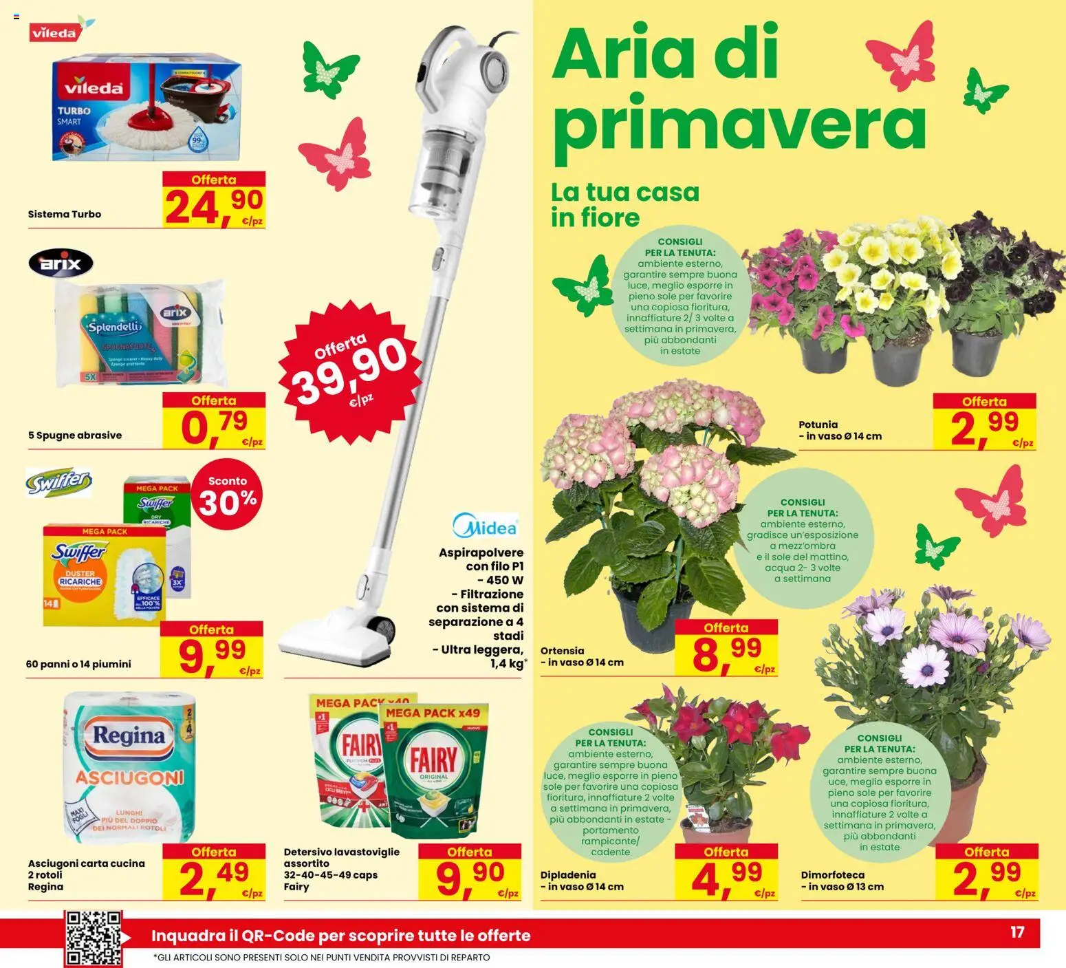 Volantino Despar del 09.04.2026 | Pagina: 17 | Prodotti: Acqua, Lavastoviglie, Aspirapolvere, Vaso