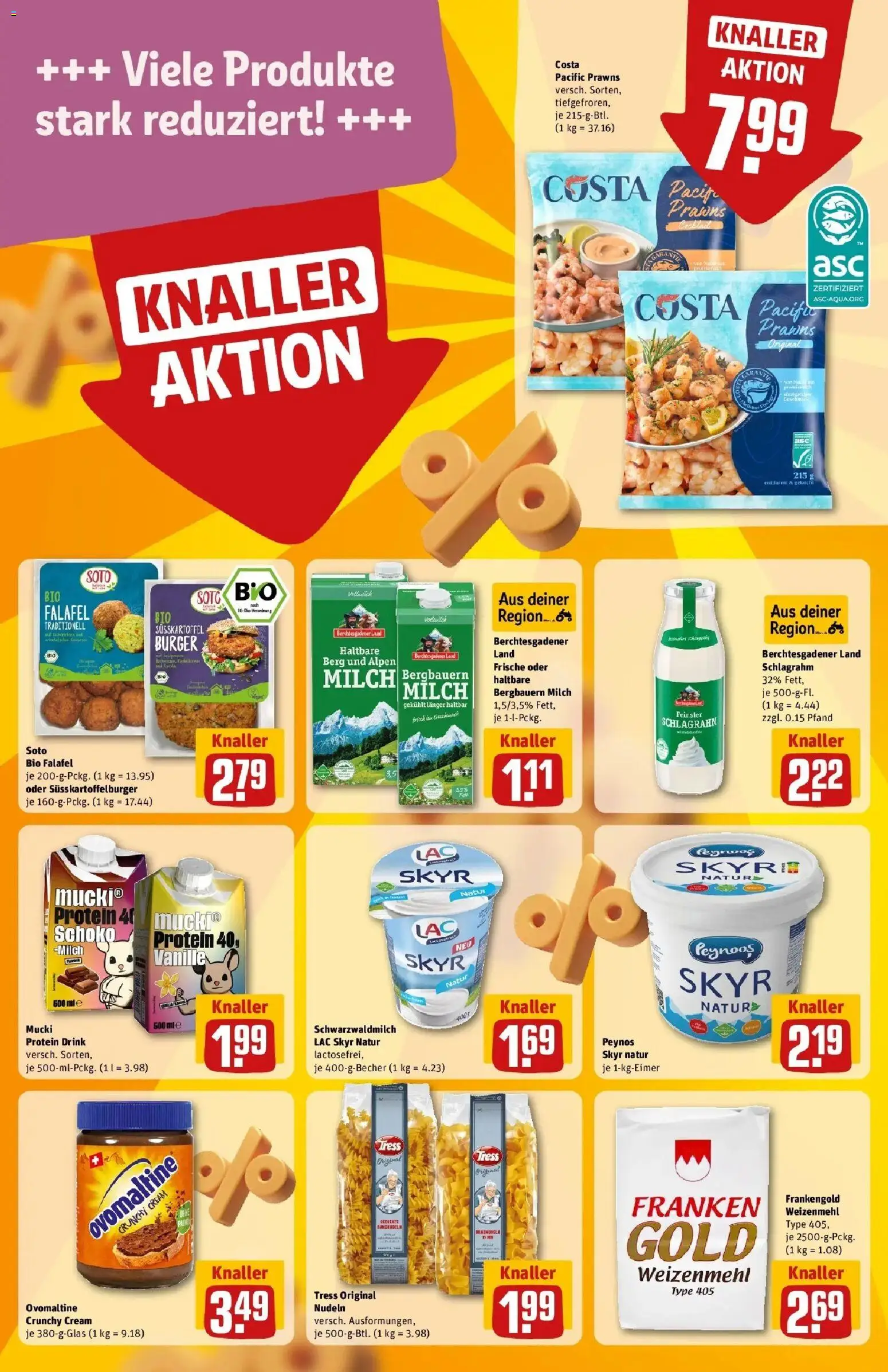 REWE Prospekt ab 26.10.2026 zum Blättern » Angebote | Seite: 18 | Produkte: Milch, Burger, Weizenmehl, Vanille