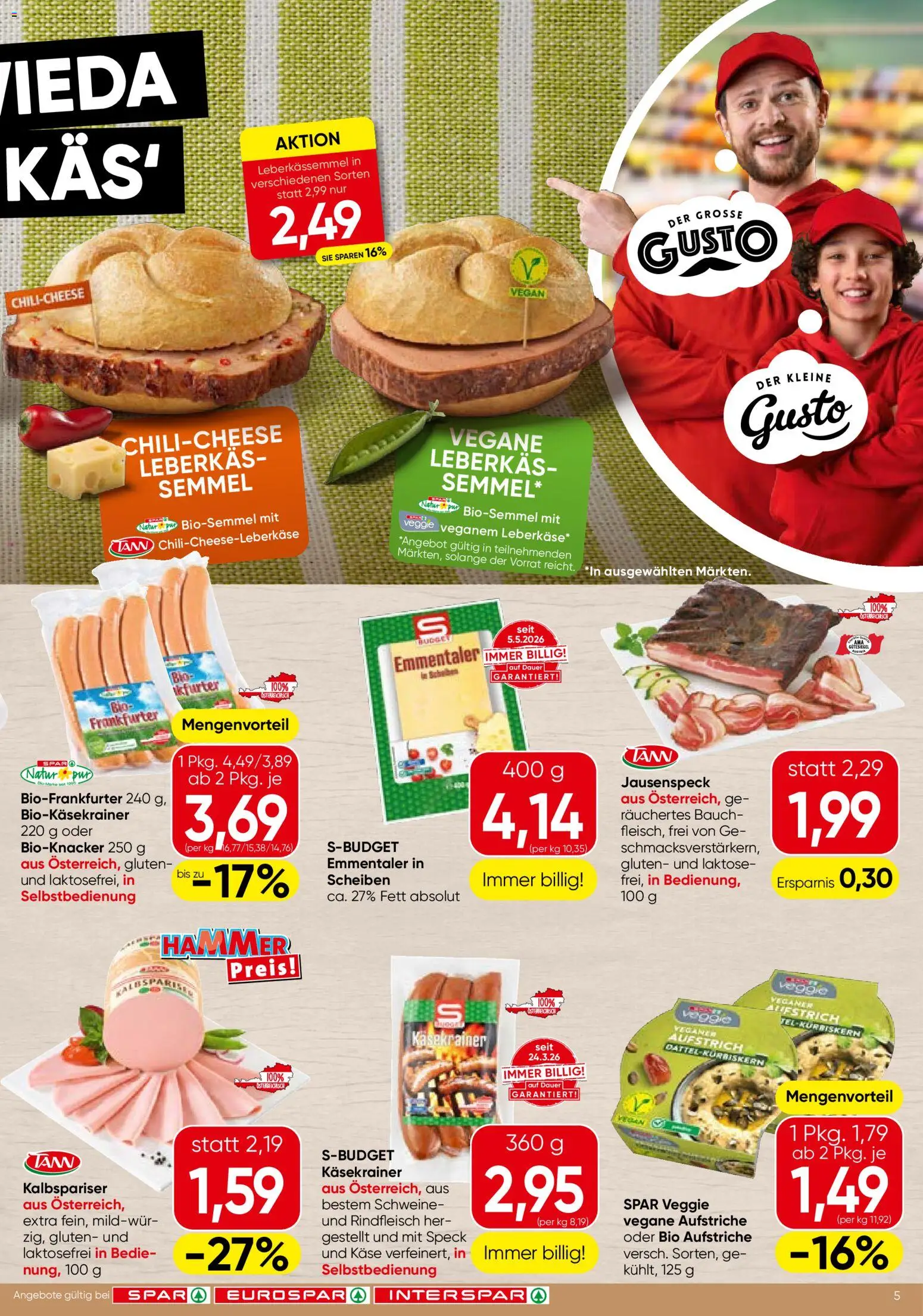 Spar Flugblatt - Niederösterreich gültig ab 09.07.2026 | Seite: 5 | Produkte: Dattel, Käse, Rindfleisch