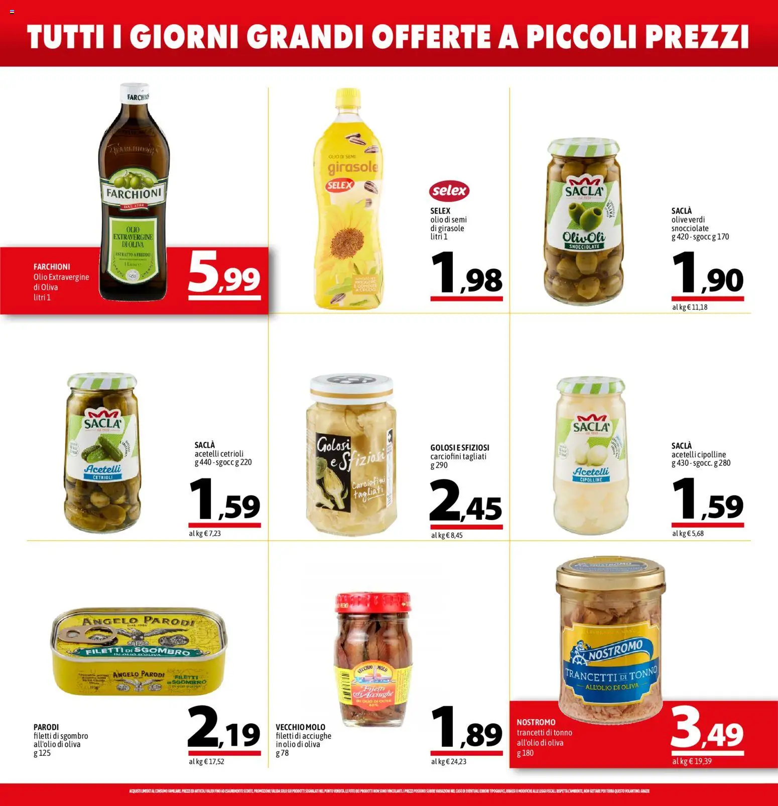 Volantino A&O del 30.04.2026 | Pagina: 8 | Prodotti: Cetrioli, Olio, Olive, Cipolline