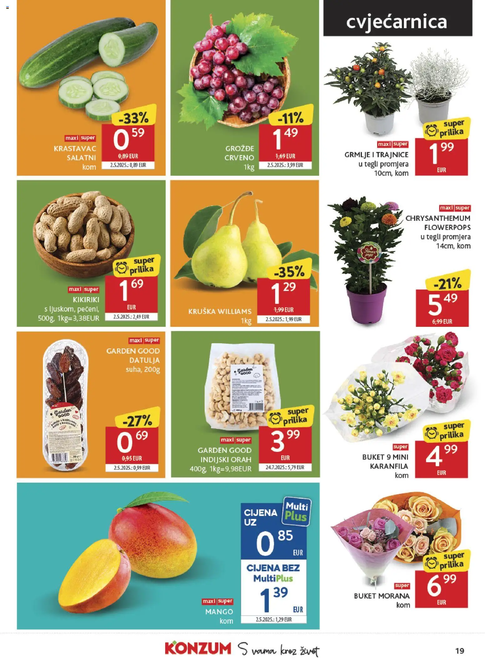 Konzum HR akciós ujság - amely érvényes a következő dátumtól: 2026.09.16. | Oldal: 19 | Termékek: Mangó