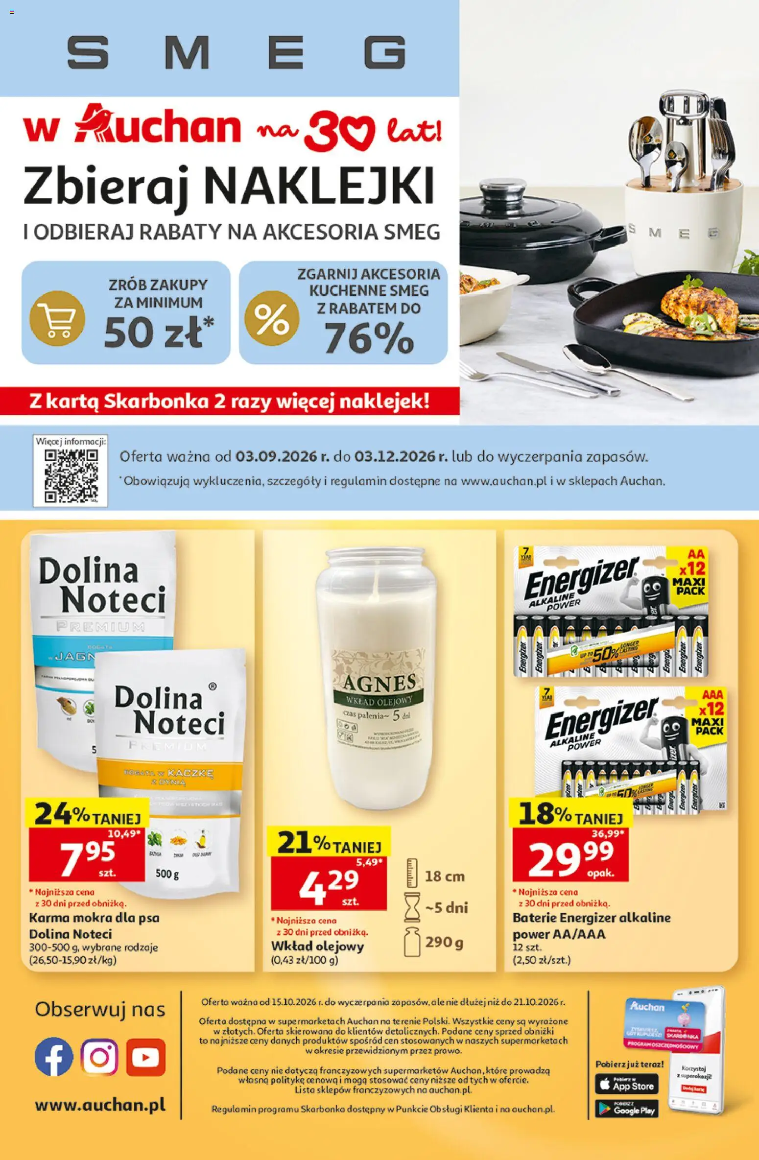 Auchan gazetka od 15.10.2026 | Strona: 8 | Produkty: Baterie, Karma mokra, Naklejki, Dolina noteci