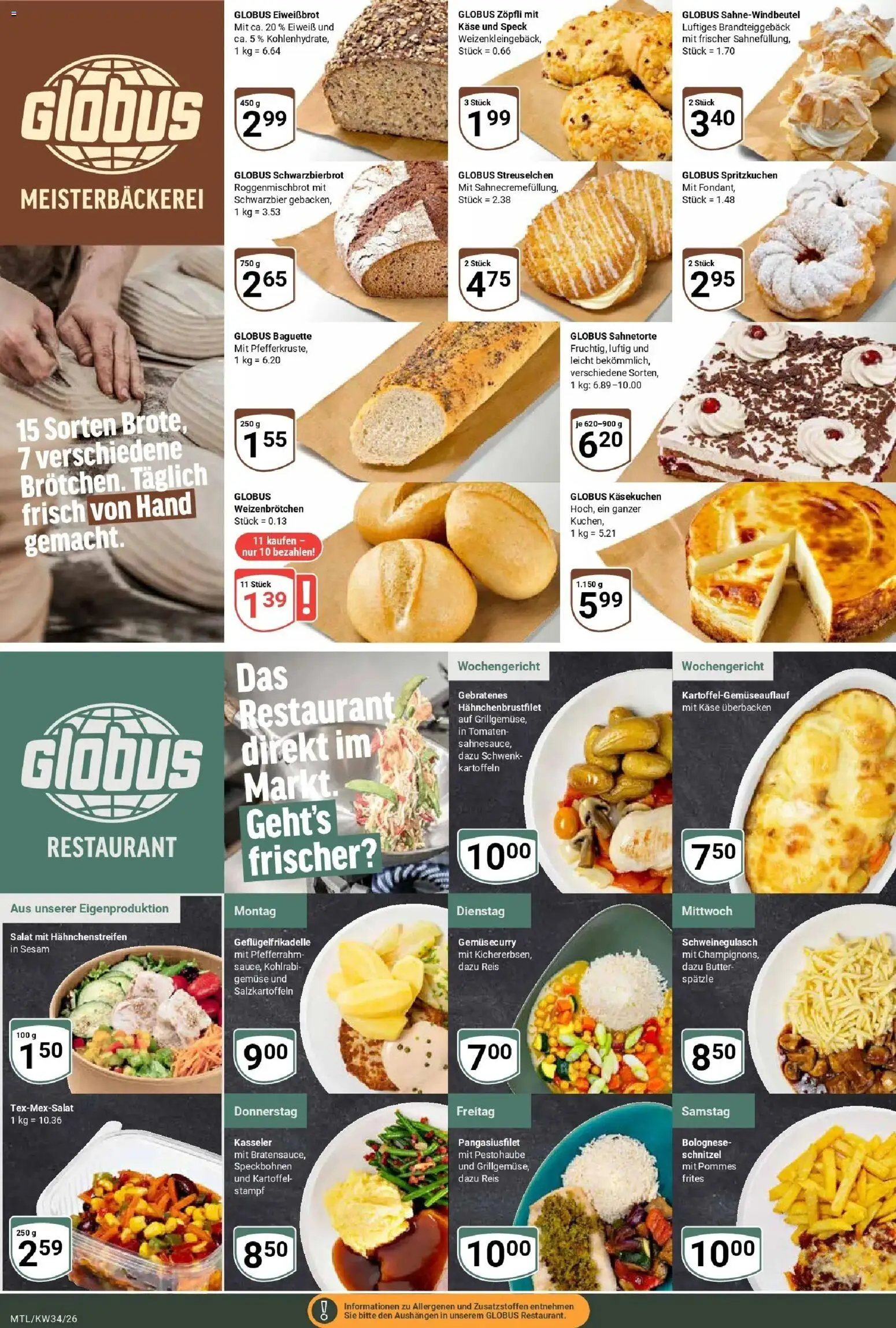 Globus Prospekt Maintal-Dörnigheim (ab 17.08.2026) » Angebote online | Seite: 8 | Produkte: Butter, Baguette, Tomaten, Kartoffeln