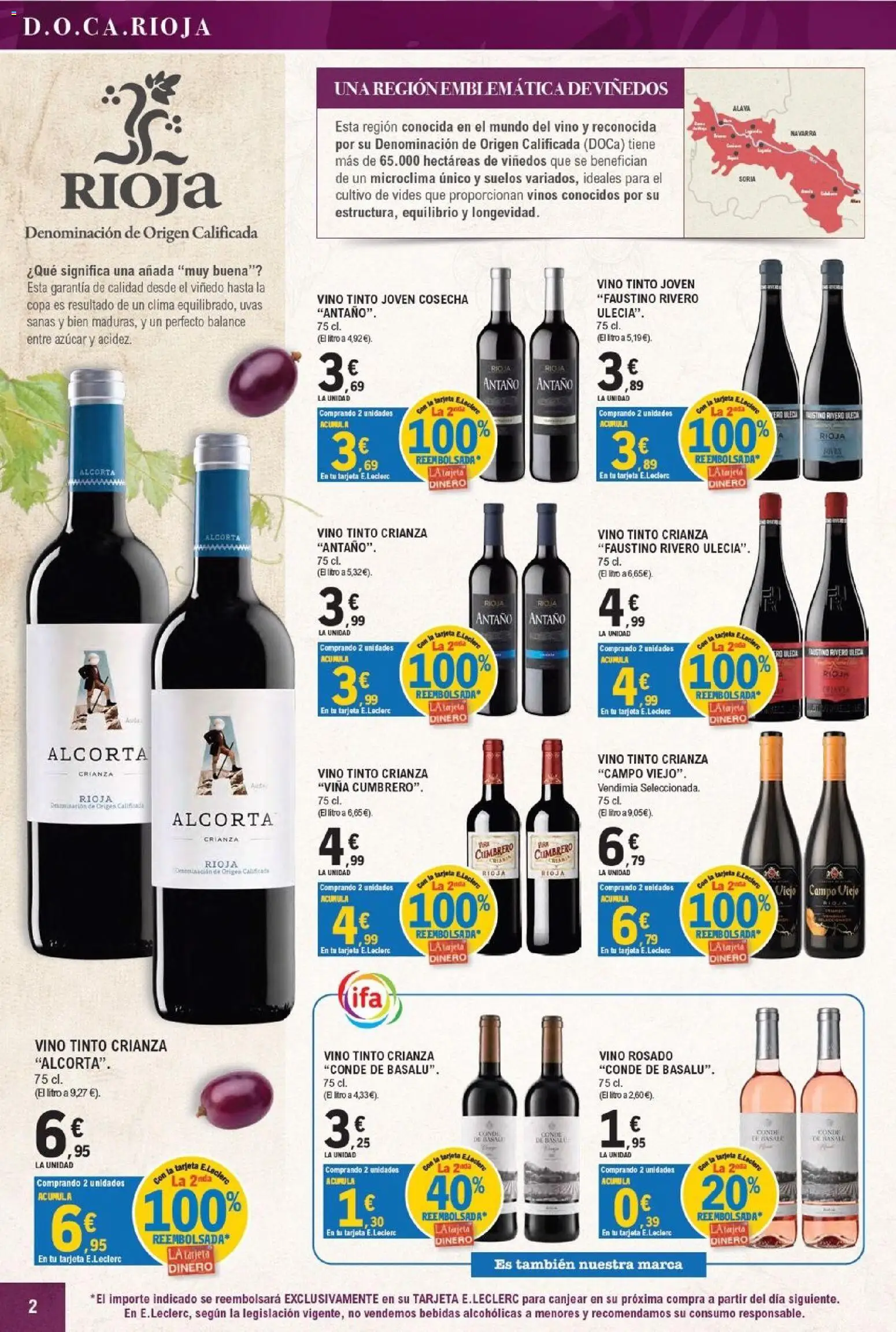 E.Leclerc - Ciudad Real │ válido desde el 16/09/2026 | Página: 2 | Productos: Vino rosado, Vino, Bebidas, Azúcar