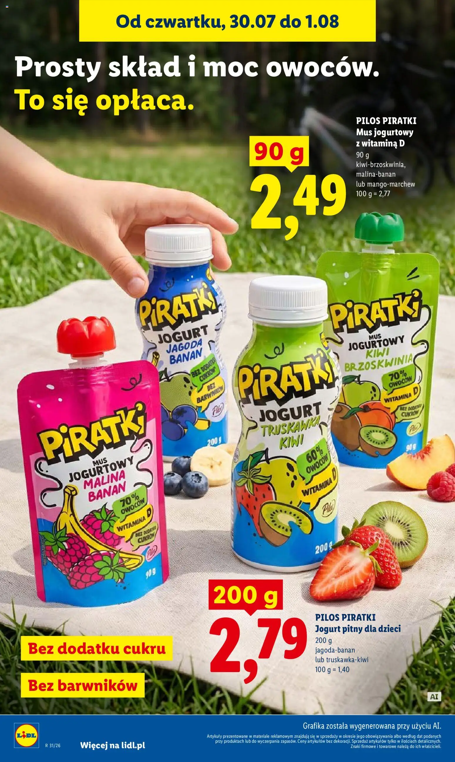 Lidl Polsko leták od 30.07.2026 | Strana: 70 | Produkty: Jogurt, Kiwi, Banán