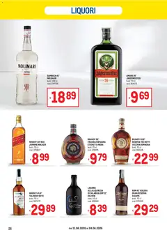 Anteprima del volantino Metro volantino valido a partire dal 11.06.2026 | Pagina: 26 | Prodotti: Whisky, Rum, Liquore, Brandy