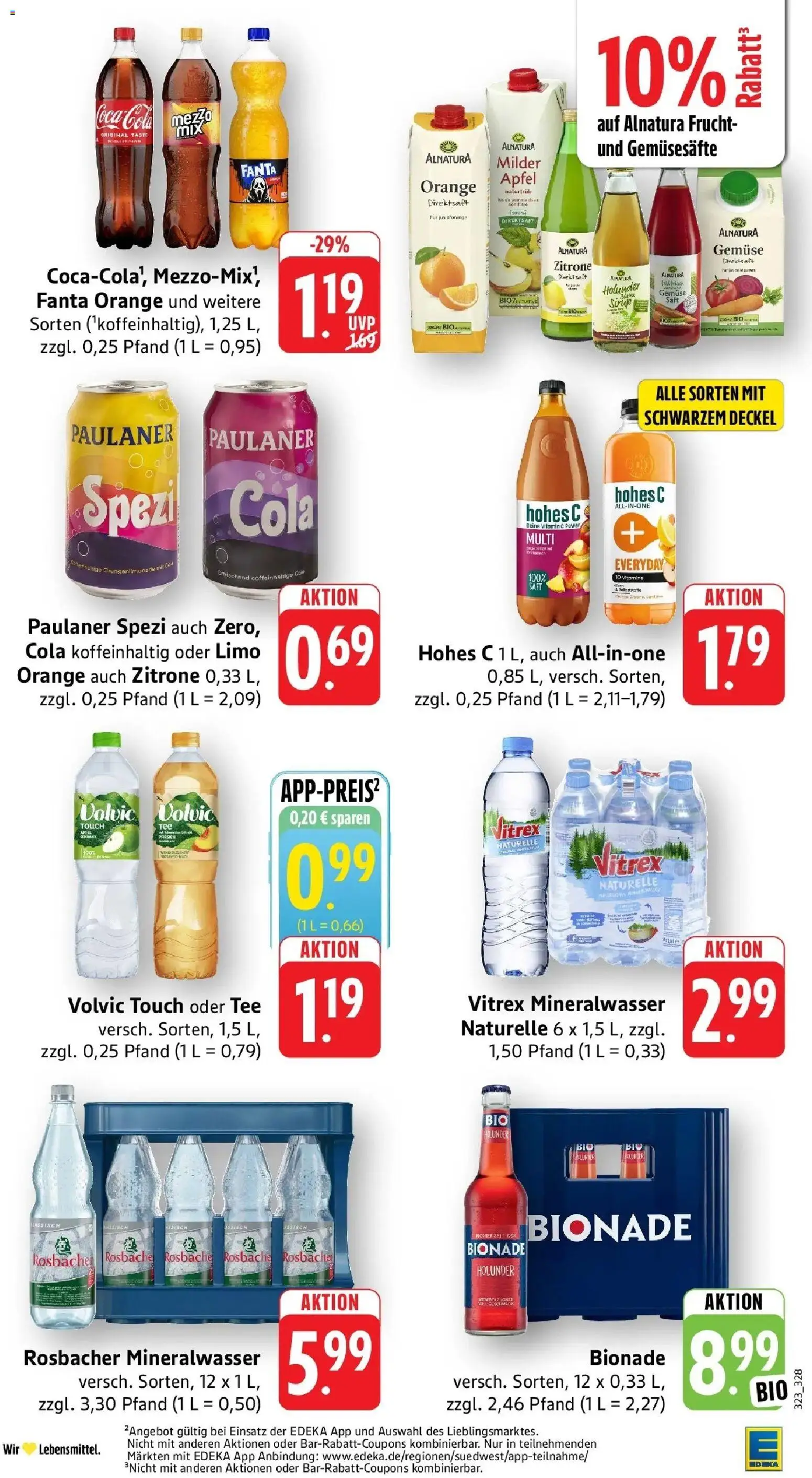 Edeka Prospekt Mannheim-Neuostheim (ab 26.10.2026) » Angebote Online | Seite: 31 | Produkte: Coca cola, Volvic touch, Zitrone, Saft