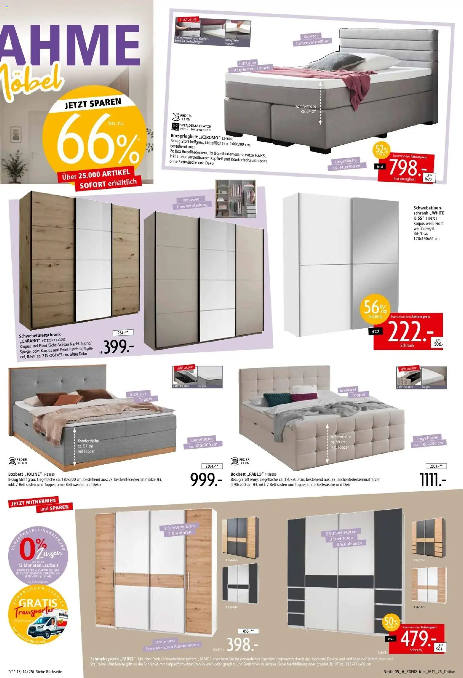 Zurbrüggen - Zurbrüggen: Mitnahme Möbel – gültig ab 29.08.2026 | Seite: 9 | Produkte: Topper, Box, Bettwäsche, Spiegel