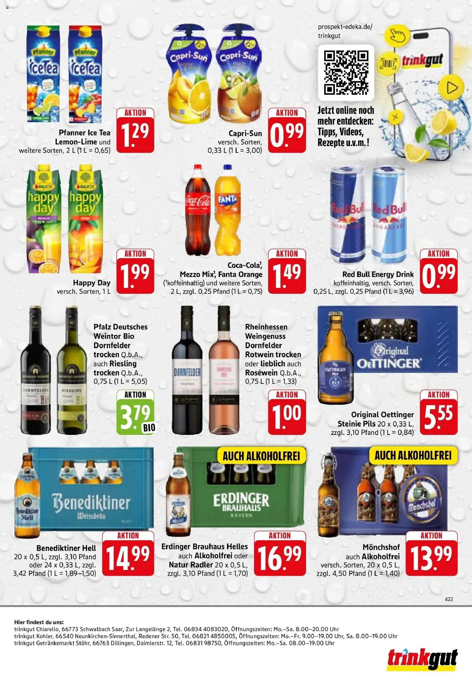 Trinkgut Prospekt Dillingen (ab 12.10.2026) » Angebote online | Seite: 6 | Produkte: Monchshof, Red bull, Rotwein, Rosewein