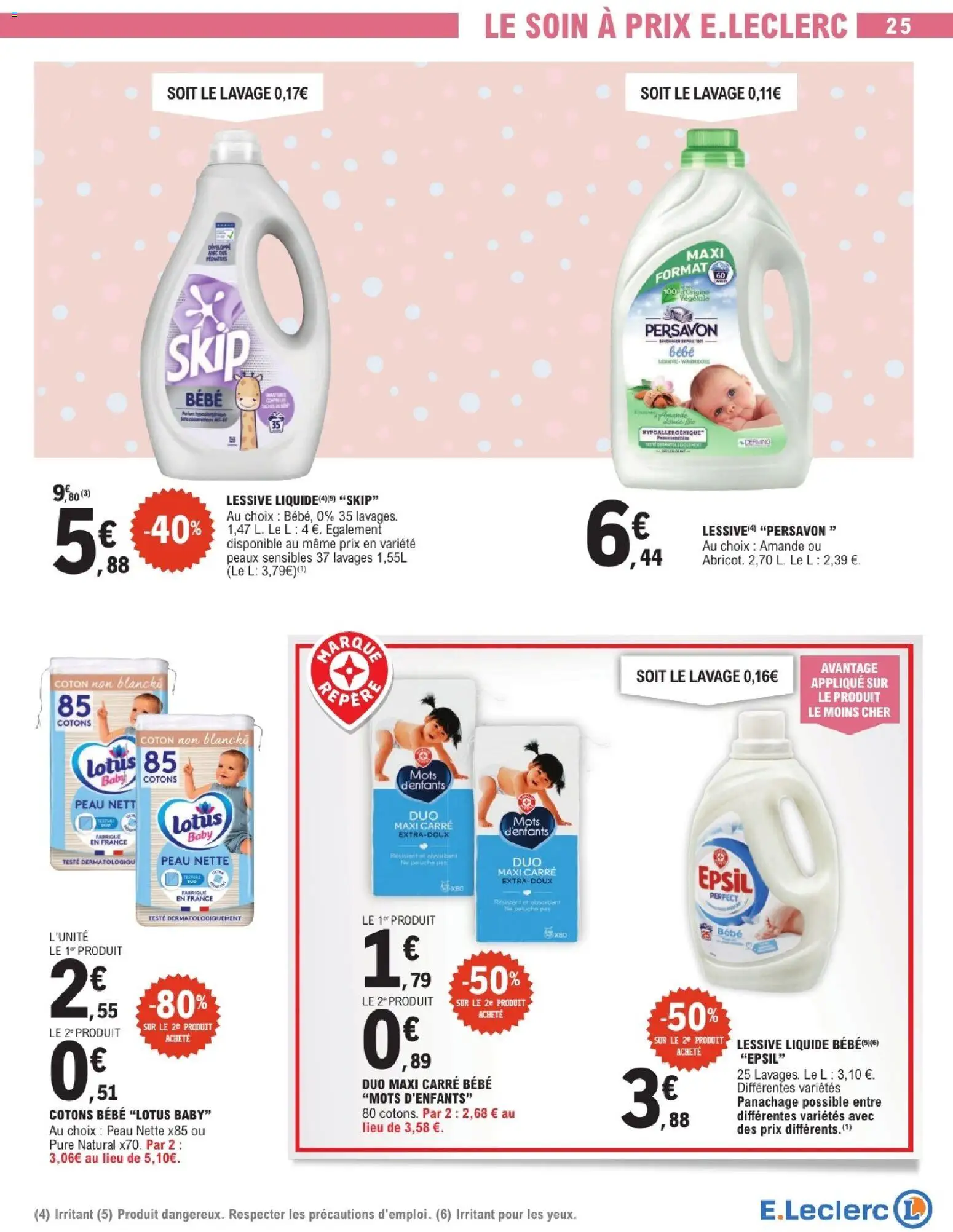 {H1} | Page: 25 | Produits: Amande, Coton, Lessive Liquide, Détergent