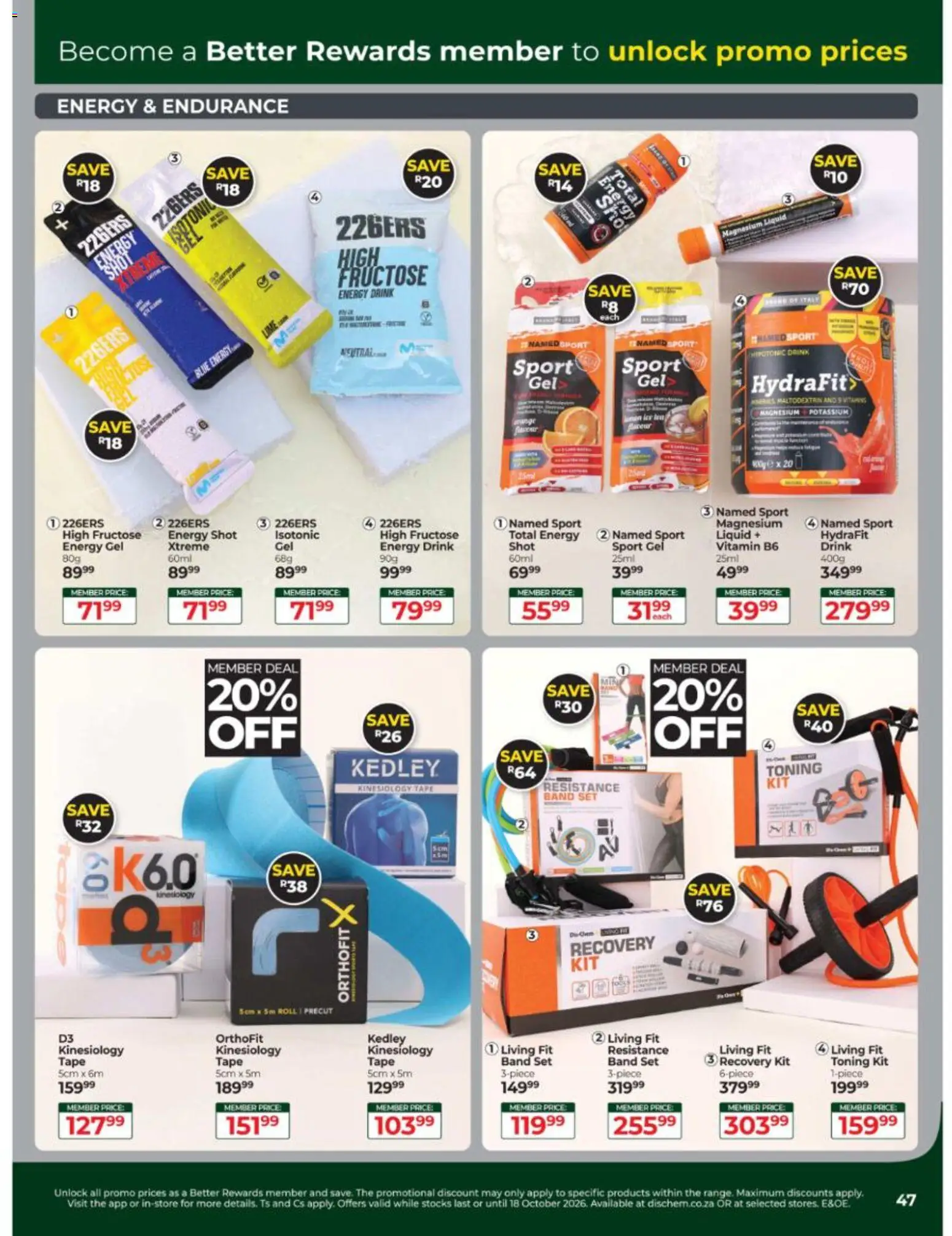 New Dis-Chem catalogue – valid from 15/09/2026 | Page: 47 | Products: Energy drink, Tape, Lime